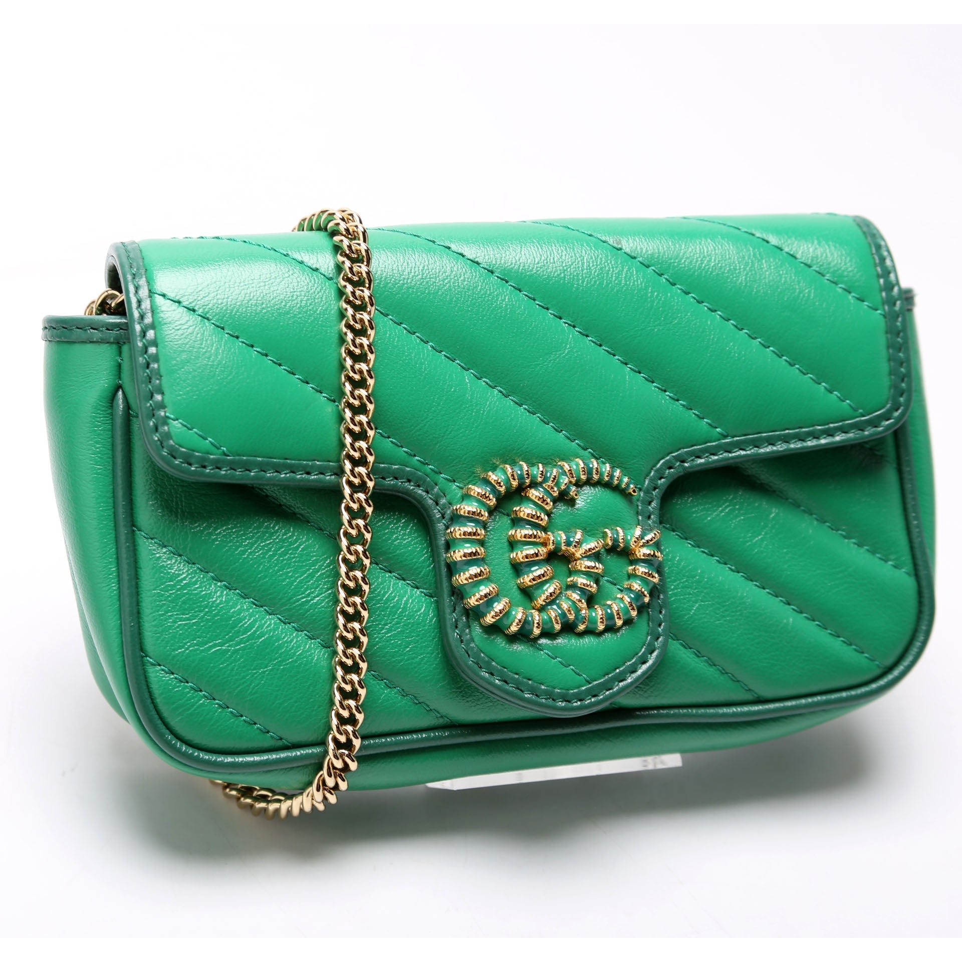 Gucci Super Torchon Green Mini Flap Travel Bag