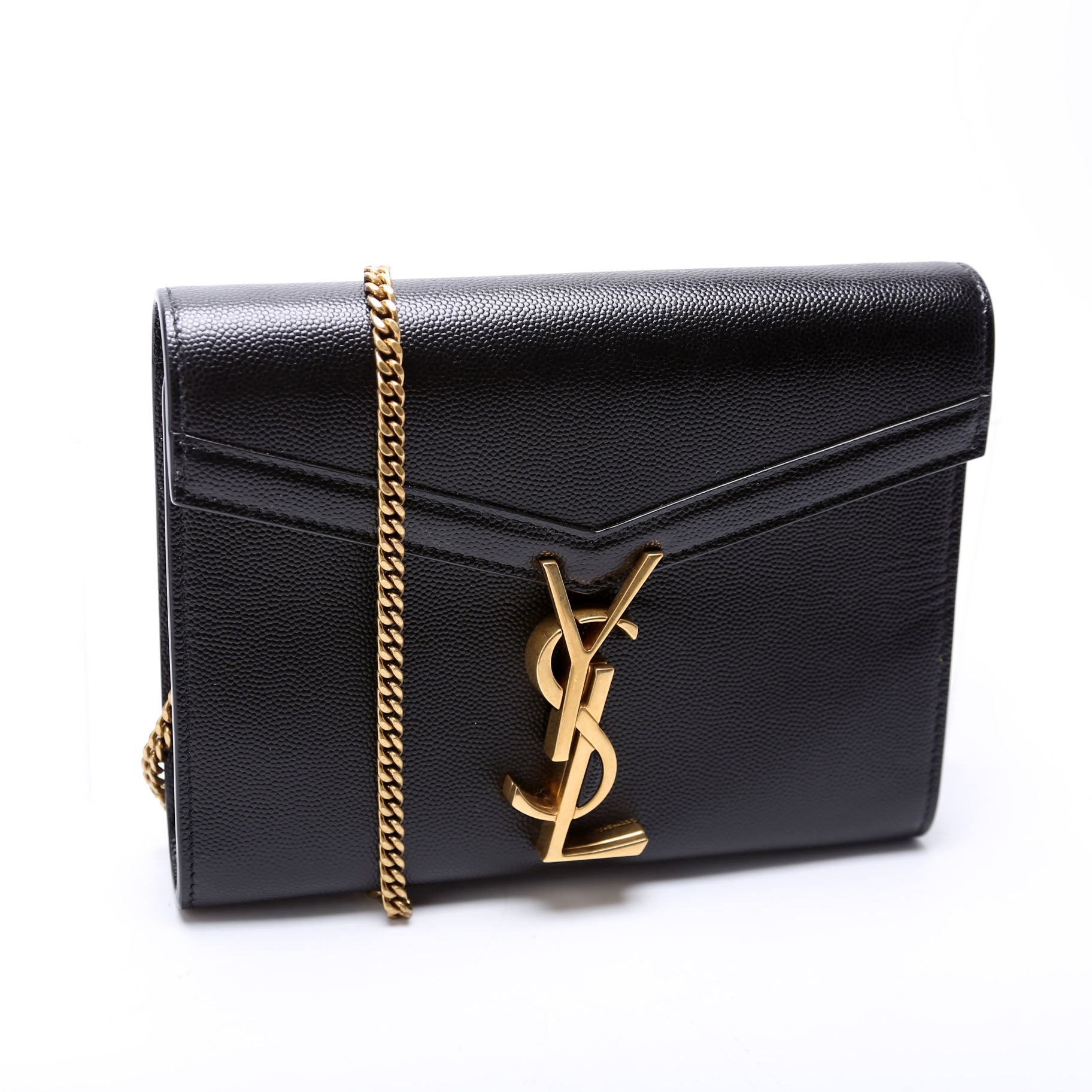 YSL Saint Laurent Cassandra Crossbody Bag Black Chain