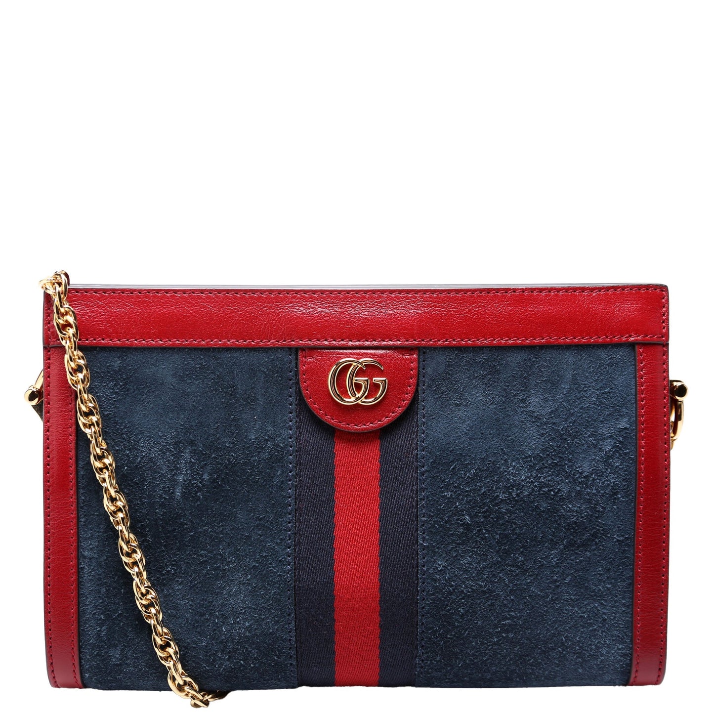 Gucci Ophidia Suede Red Navy Small Shoulder Bag