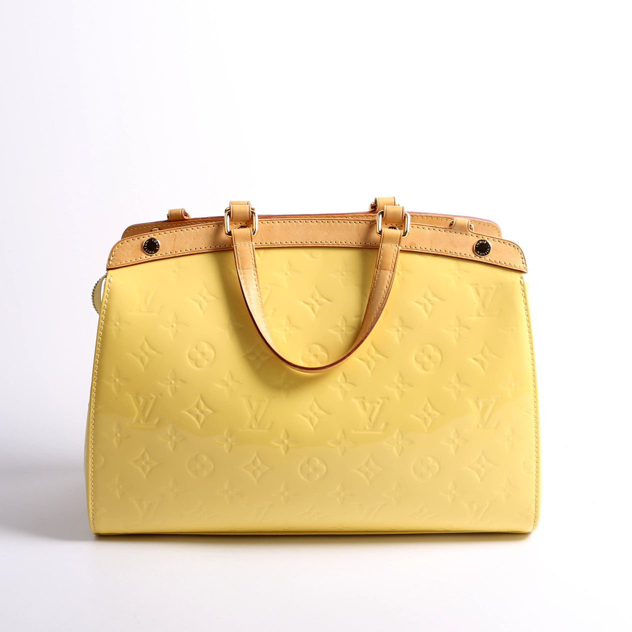Louis Vuitton Brea MM Vernis Yellow Handbag