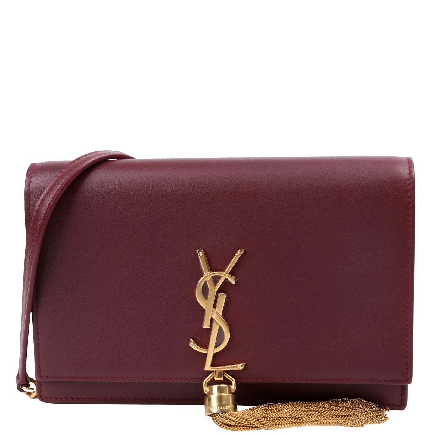 YSL Saint Laurent Saint Laurent Kate Tassel Wallet Maroon Bag Chain Travel Bag
