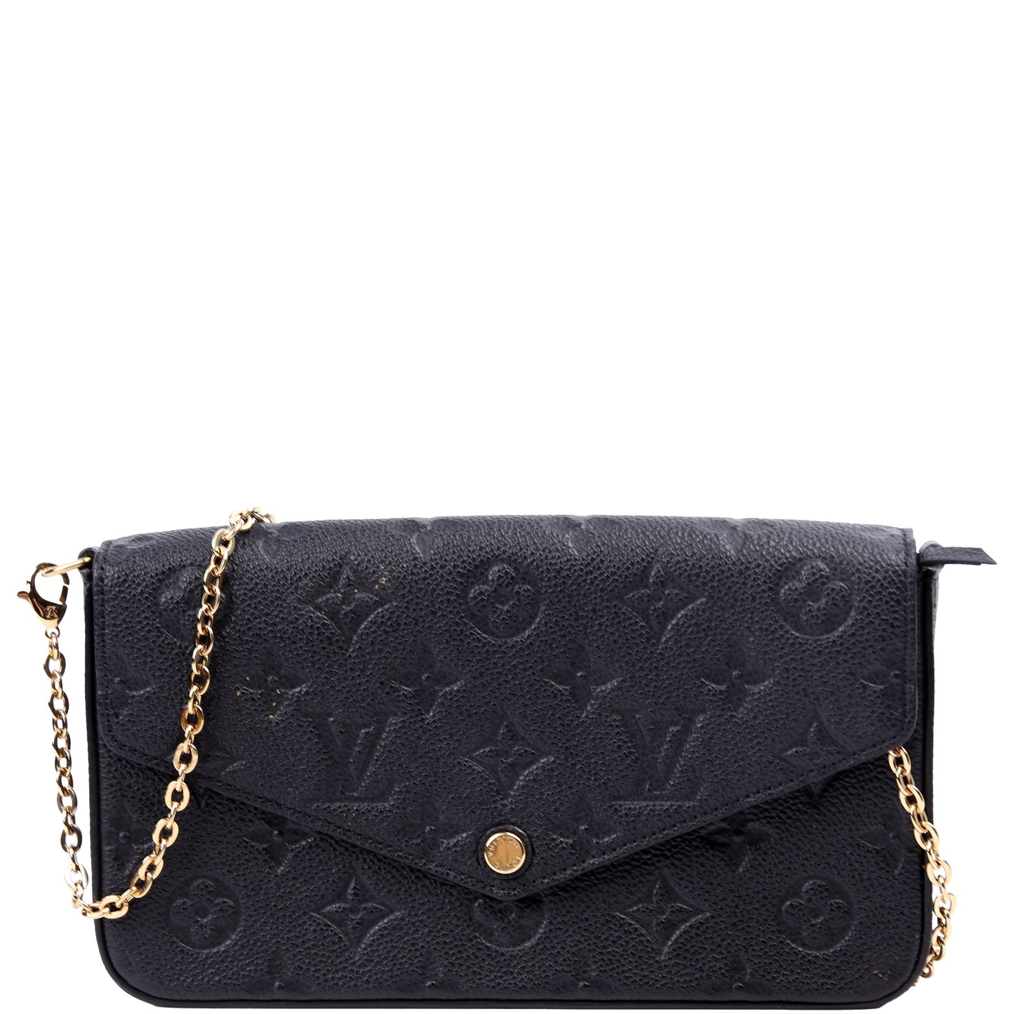 Louis Vuitton Pochette Felicie Empreinte Black Clutch Bag Black 10