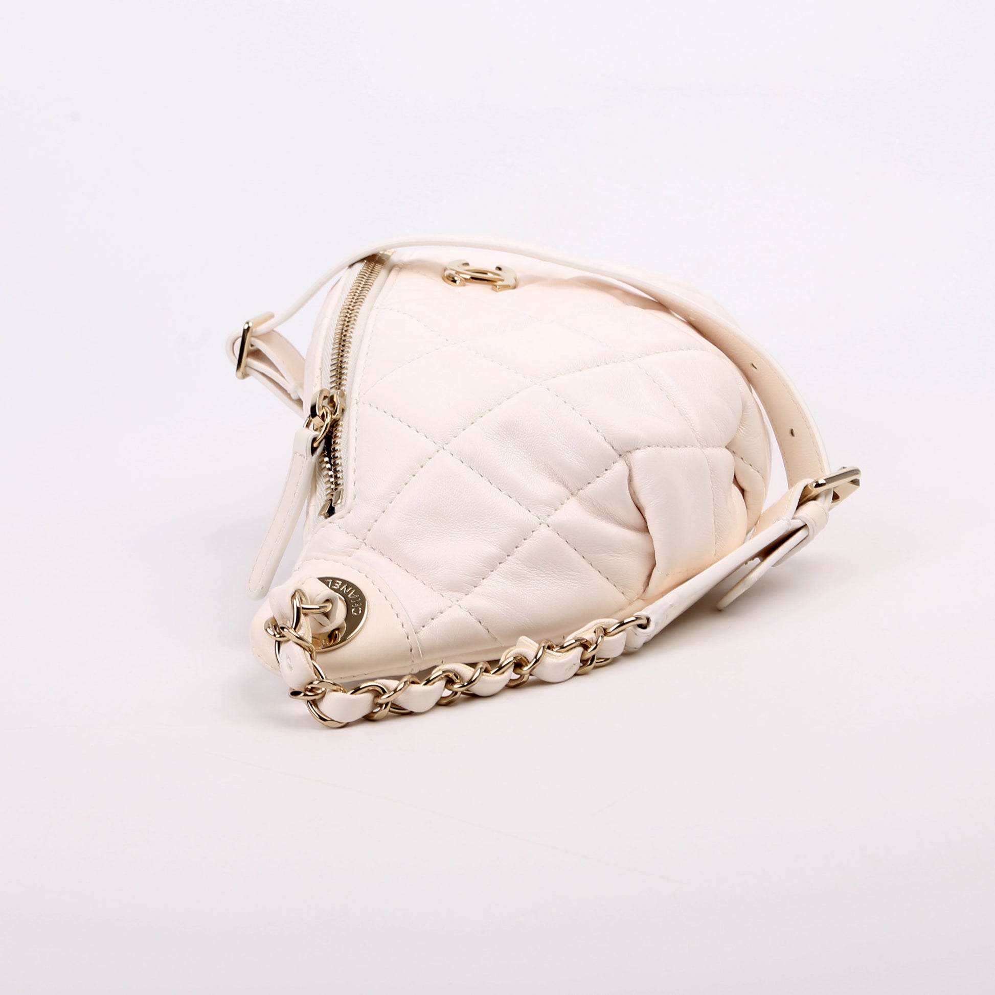 Chanel Matelasse Waist Chain Lambskin RFID White