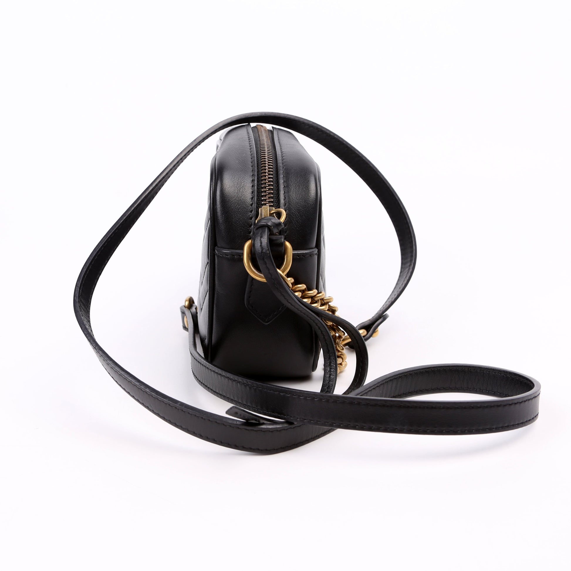 Gucci Marmont Camera Black Mini Travel Bag Black 3
