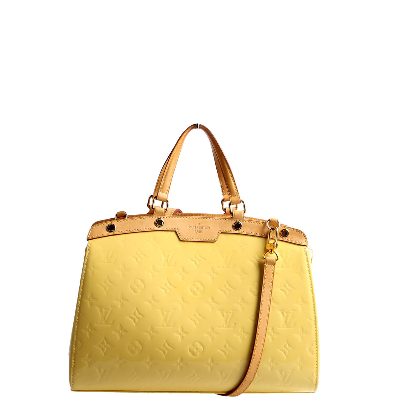 Louis Vuitton Brea MM Vernis Yellow Handbag