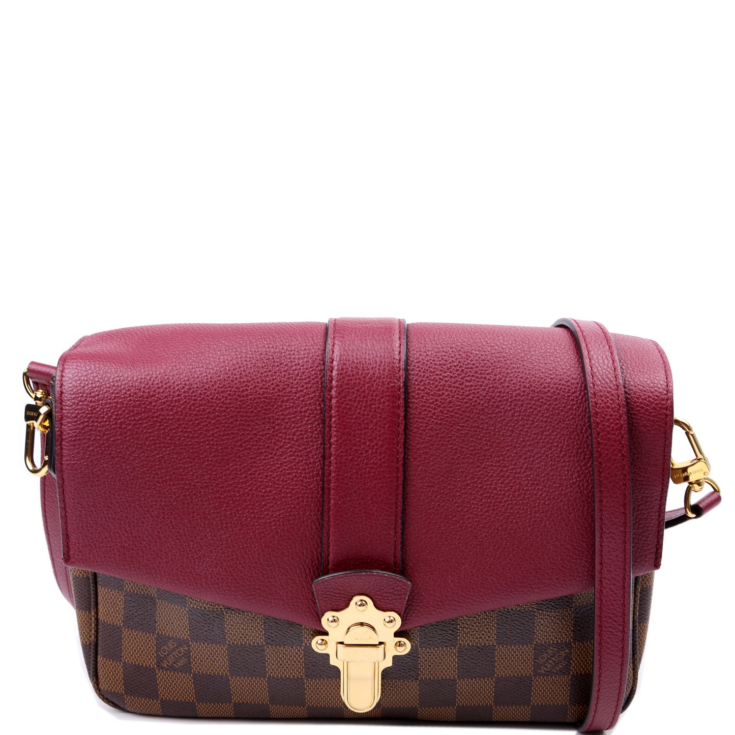 Louis Vuitton Clapton Ebene Burgundy Damier Crossbody Bag