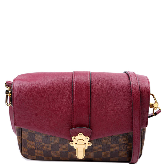 Louis Vuitton Clapton Ebene Burgundy Damier Crossbody Bag