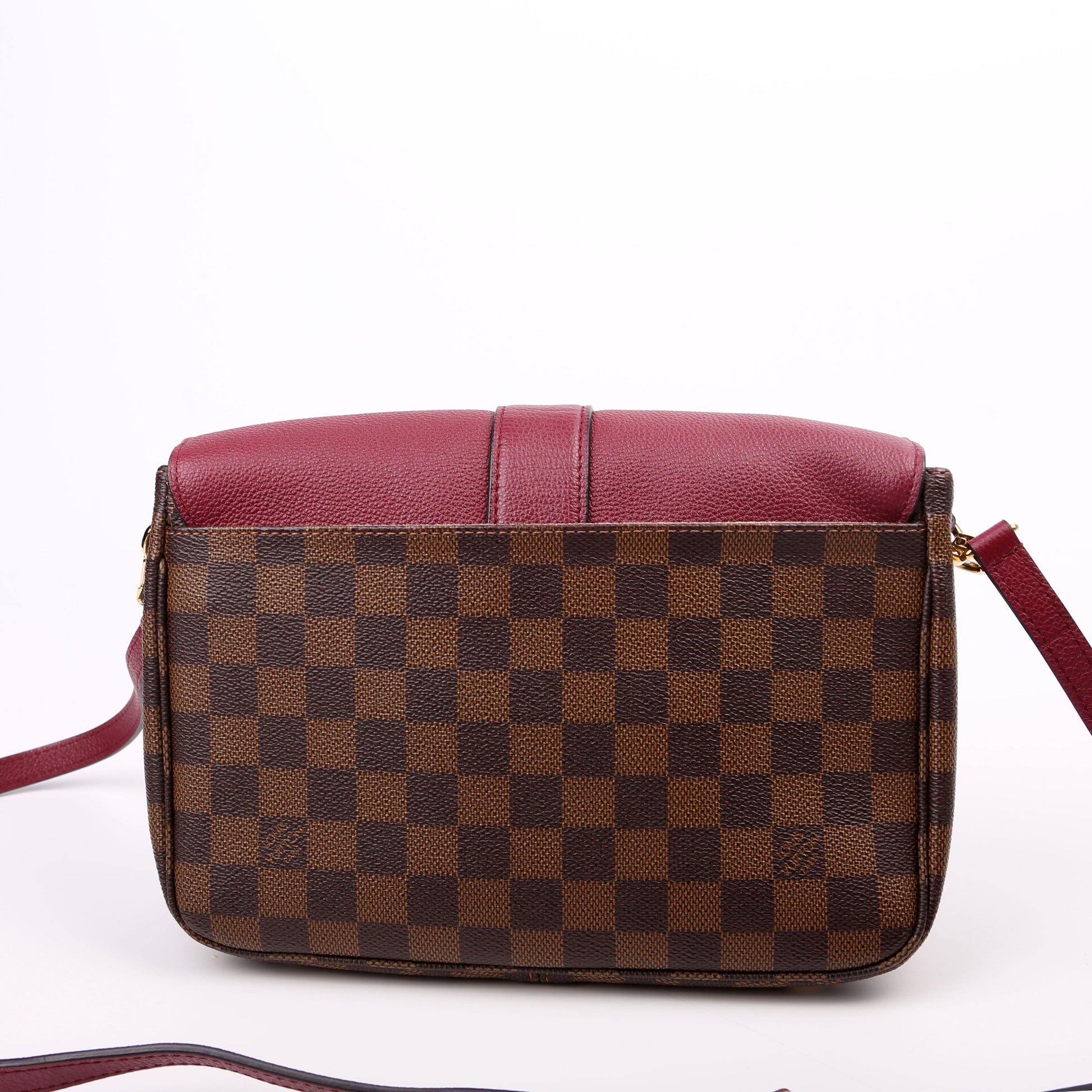 Louis Vuitton Clapton Ebene Burgundy Damier Crossbody Bag