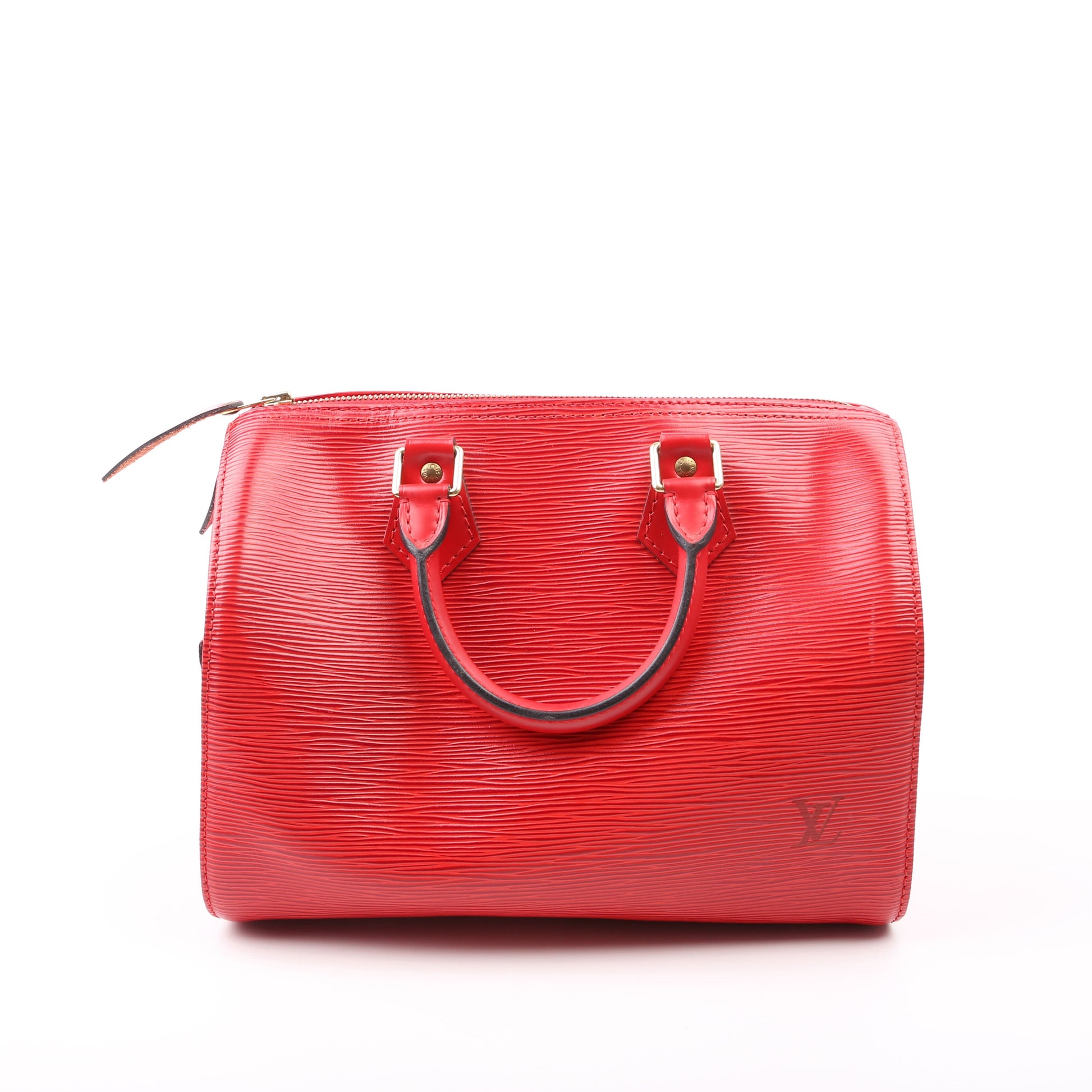 Louis Vuitton Speedy 25 Red Epi Handbag Red 1