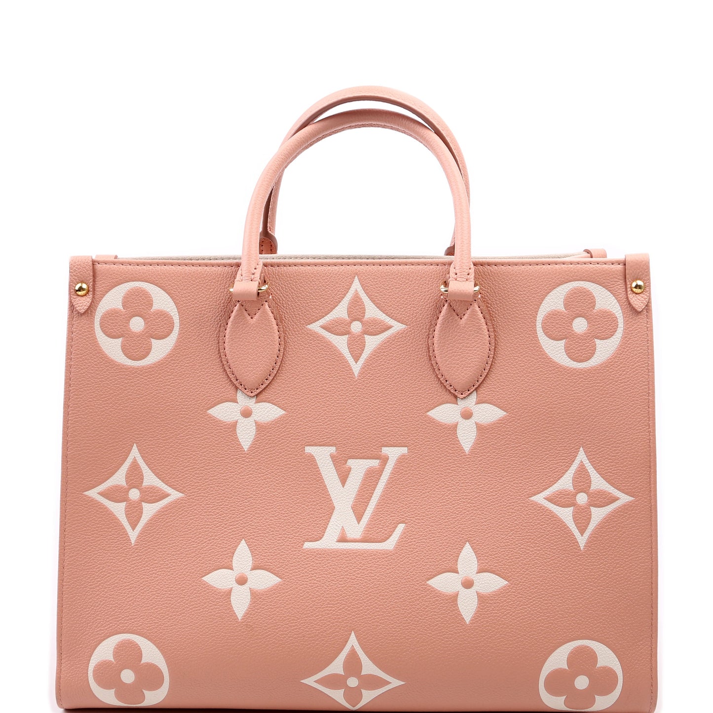 Louis Vuitton ONTHEGO MM Bicolor Giant Monogram Empreinte Pink Handbag