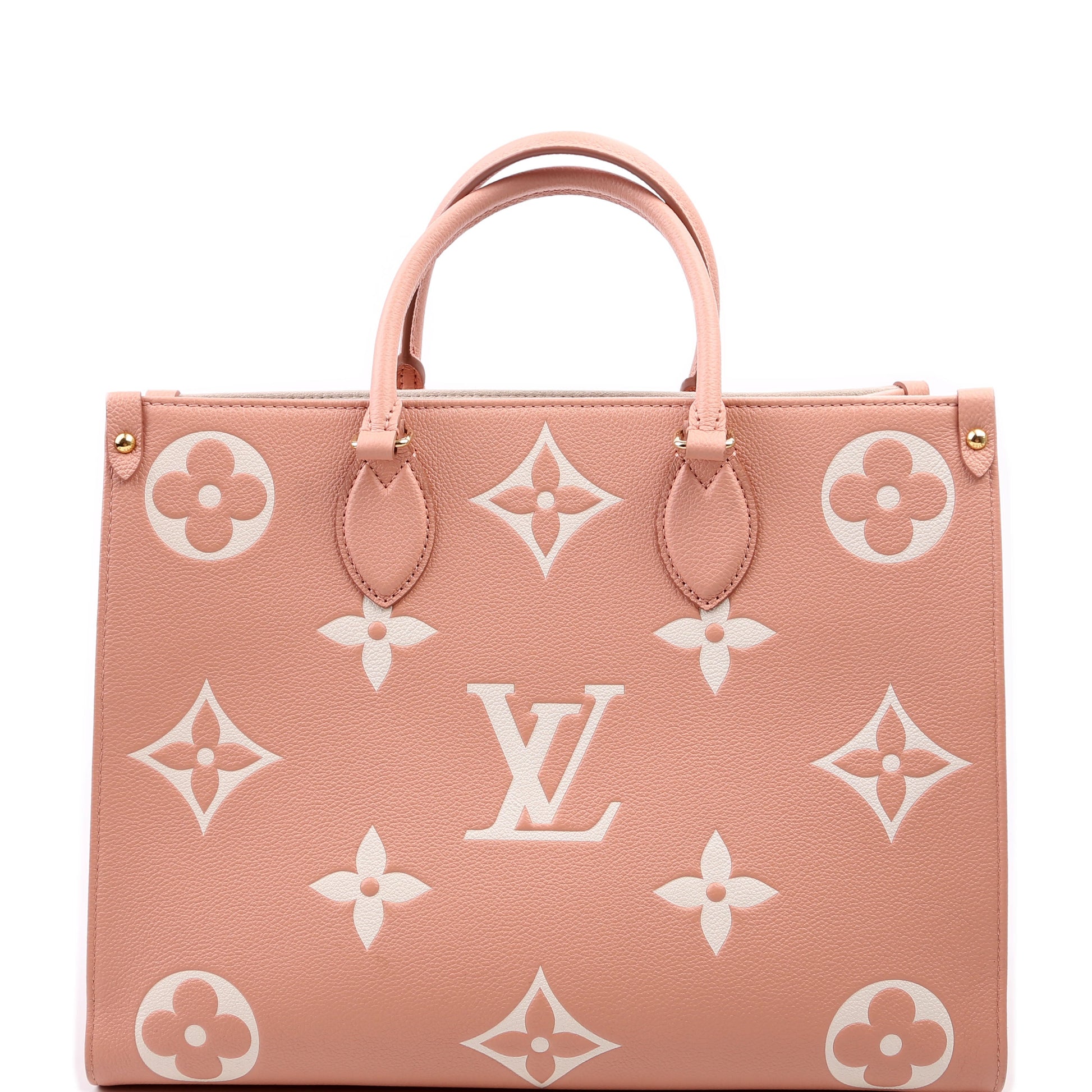 Louis Vuitton ONTHEGO MM Bicolor Giant Monogram Empreinte Pink Handbag
