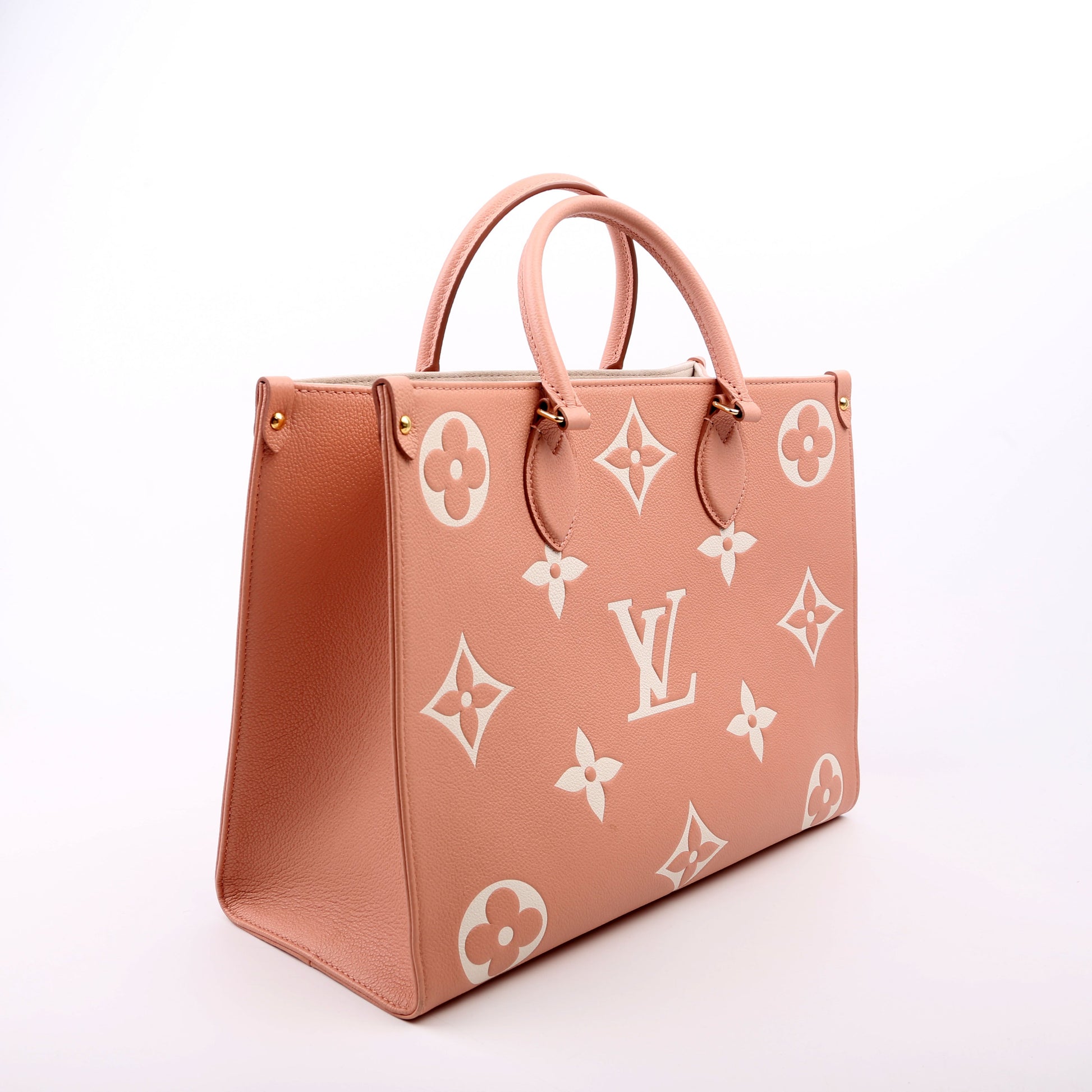 Louis Vuitton ONTHEGO MM Bicolor Giant Monogram Empreinte Pink Handbag