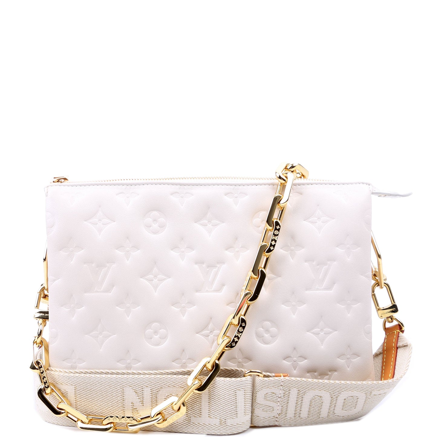 Louis Vuitton Coussin PM Lambskin White Handbag
