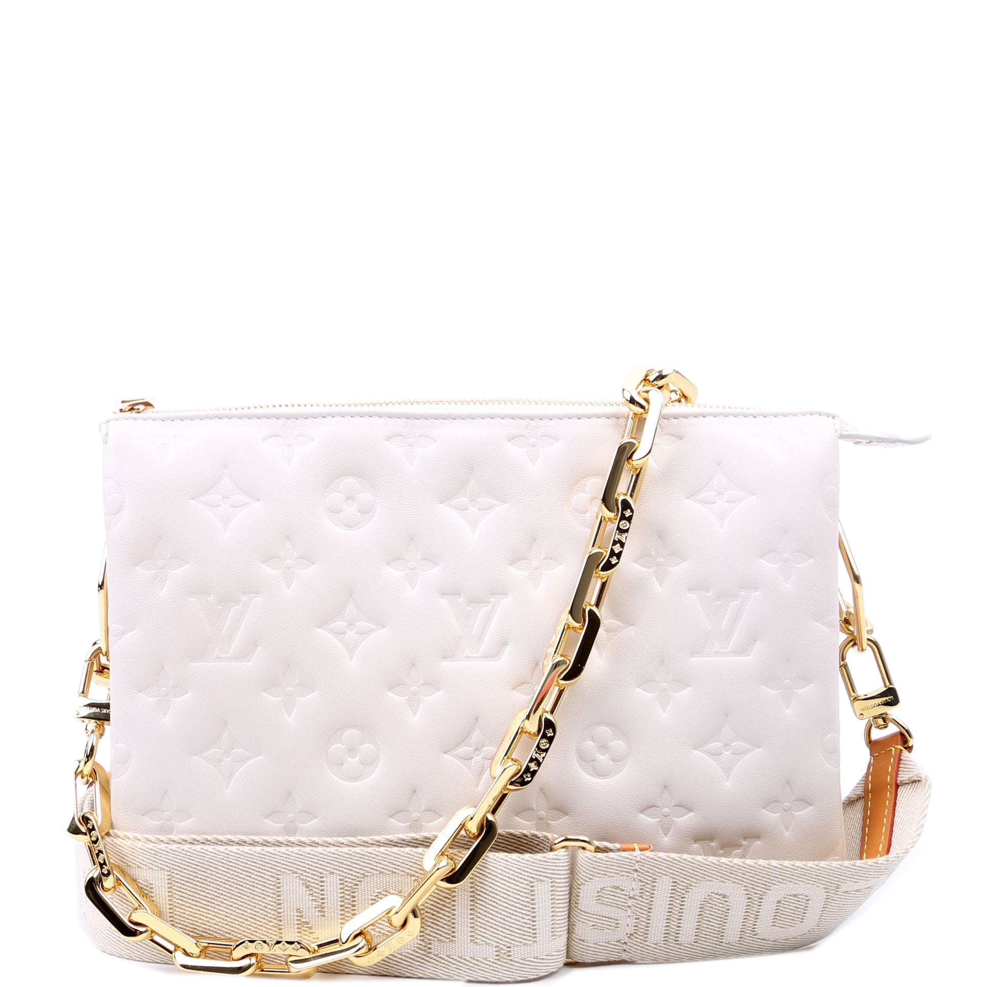 Louis Vuitton Coussin PM Lambskin White Handbag