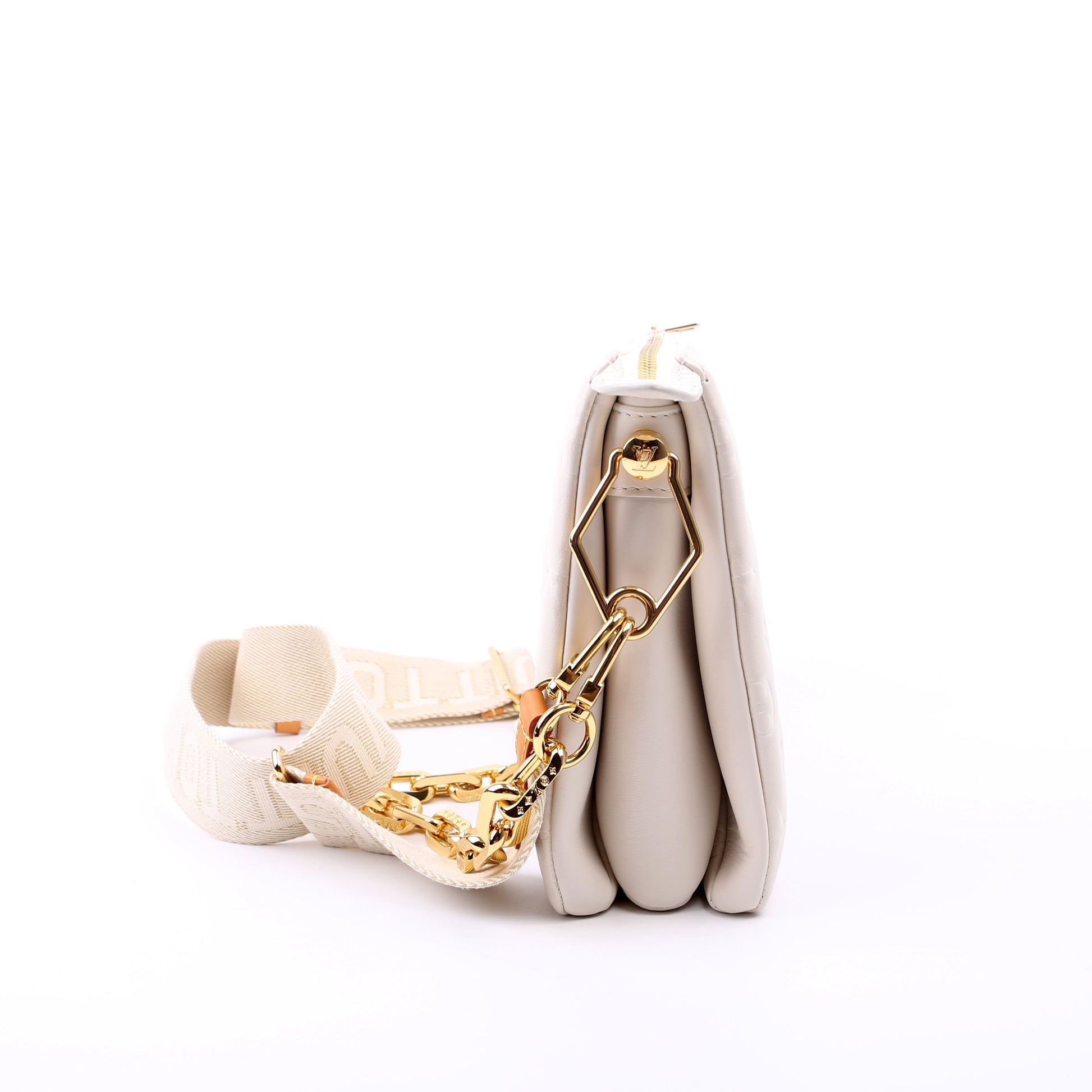 Louis Vuitton Coussin PM Lambskin White Handbag