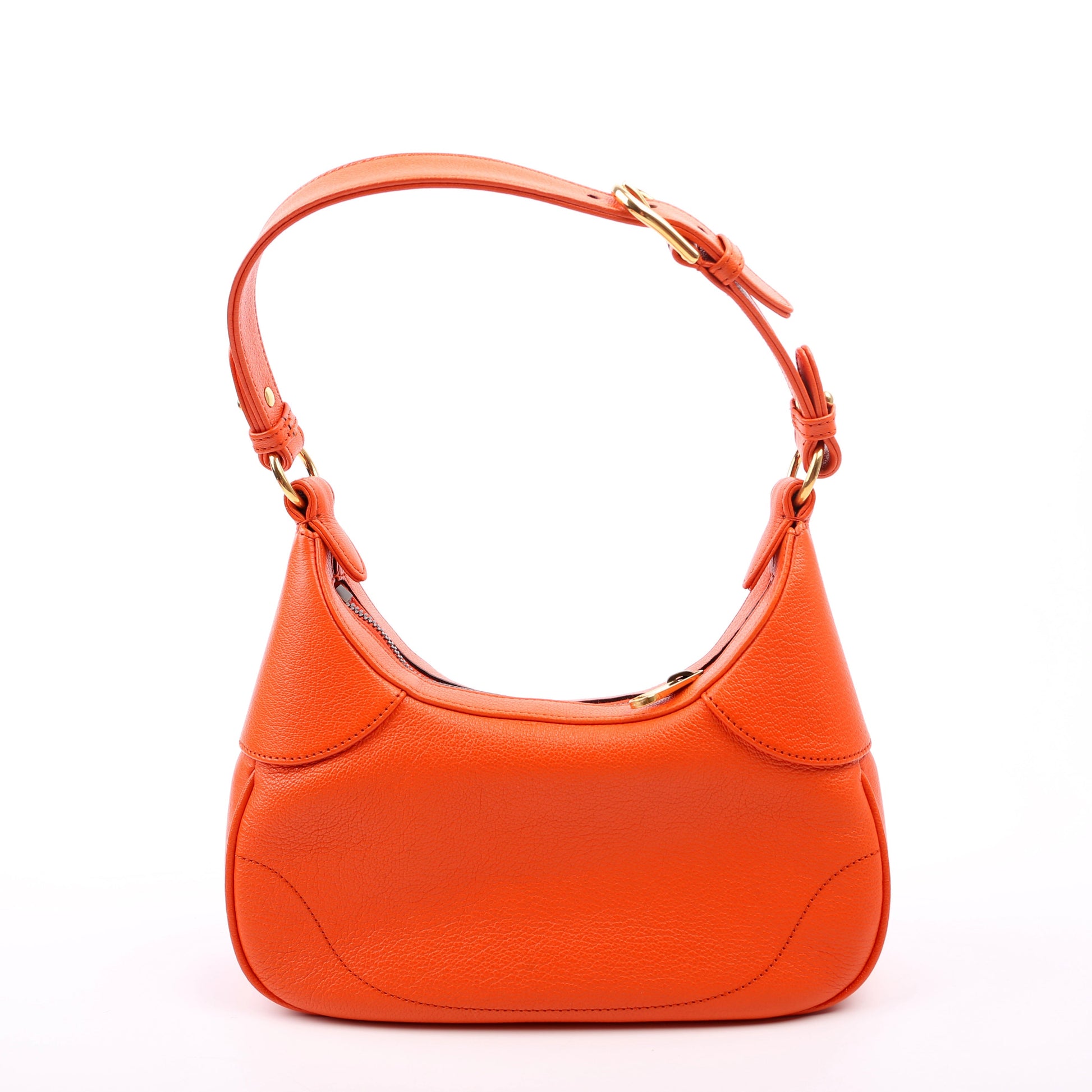 Gucci Aphrodite Leather Orange Small Shoulder Bag