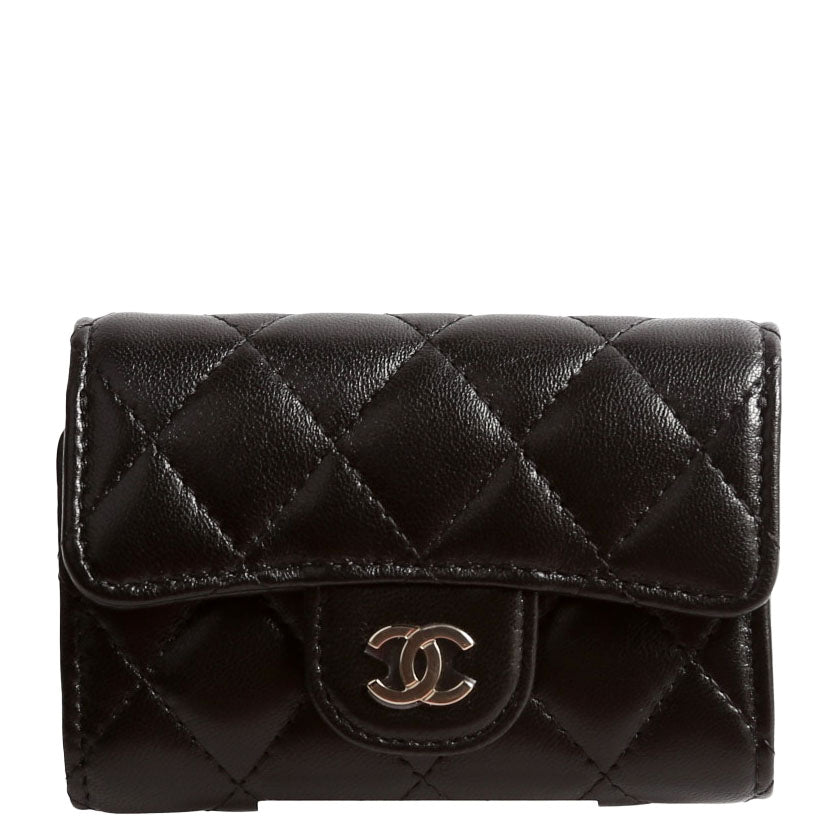 Chanel Classic Flap 4 Key Holder Lamb RFID Black