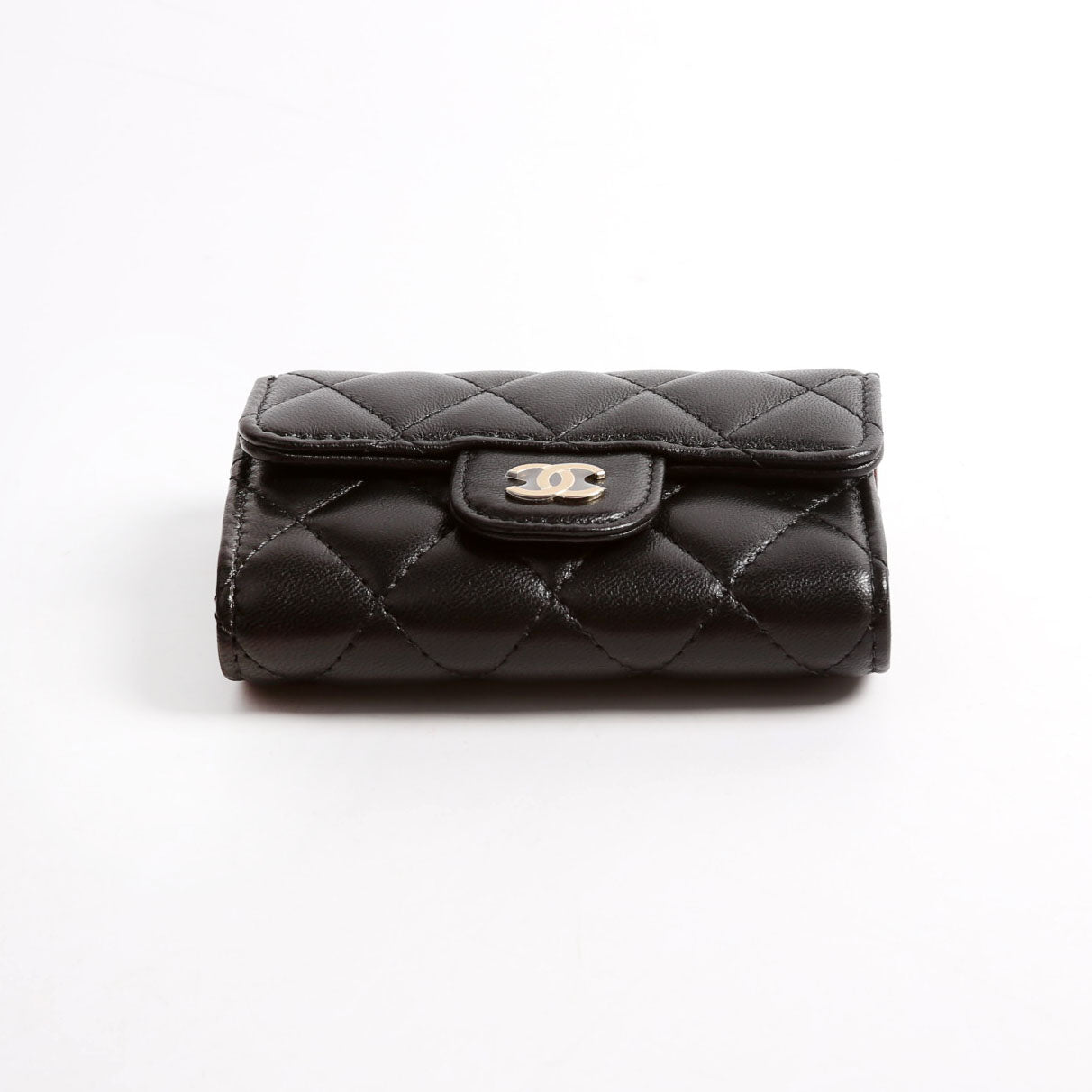 Chanel Classic Flap 4 Key Holder Lamb RFID Black