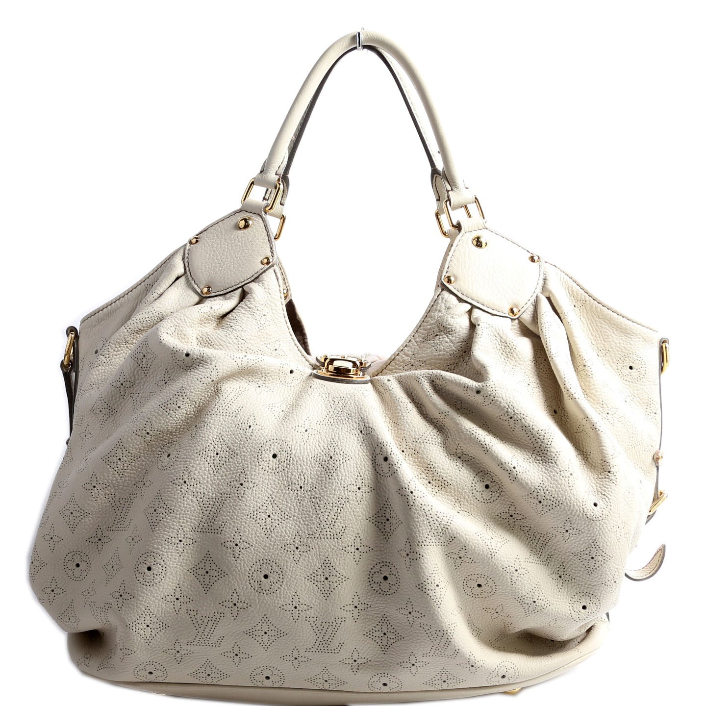 Louis Vuitton Mahina Cream Large Handbag