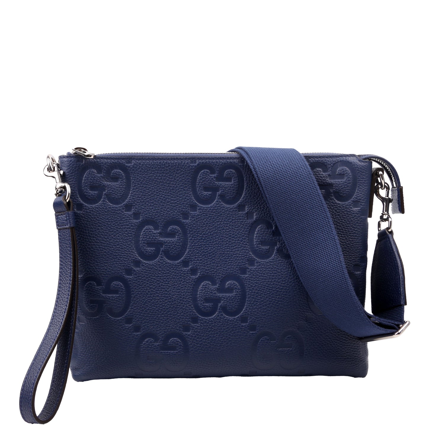 Gucci Jumbo GG Messenger Blue Travel Bag