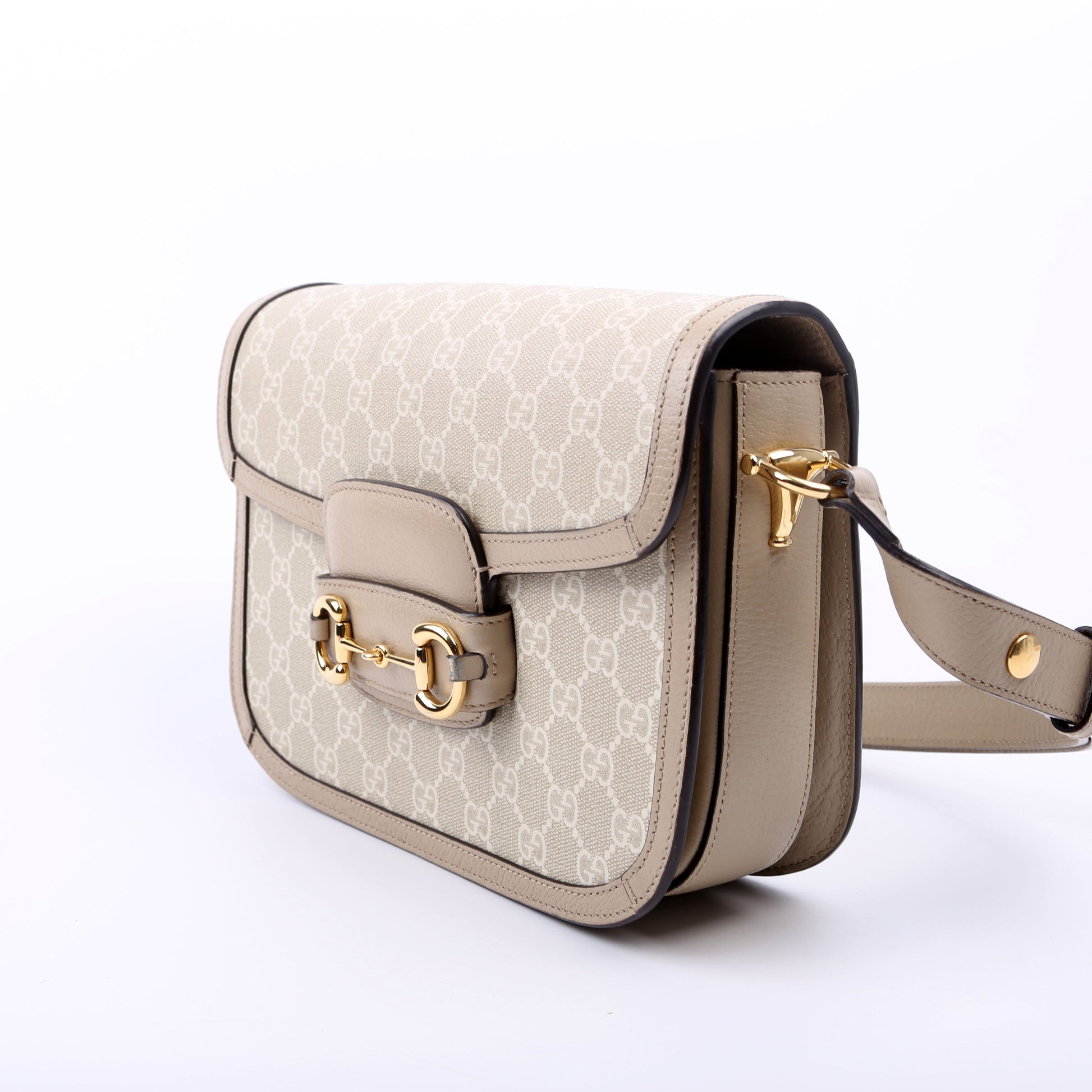 Gucci Horsebit White Shoulder Bag