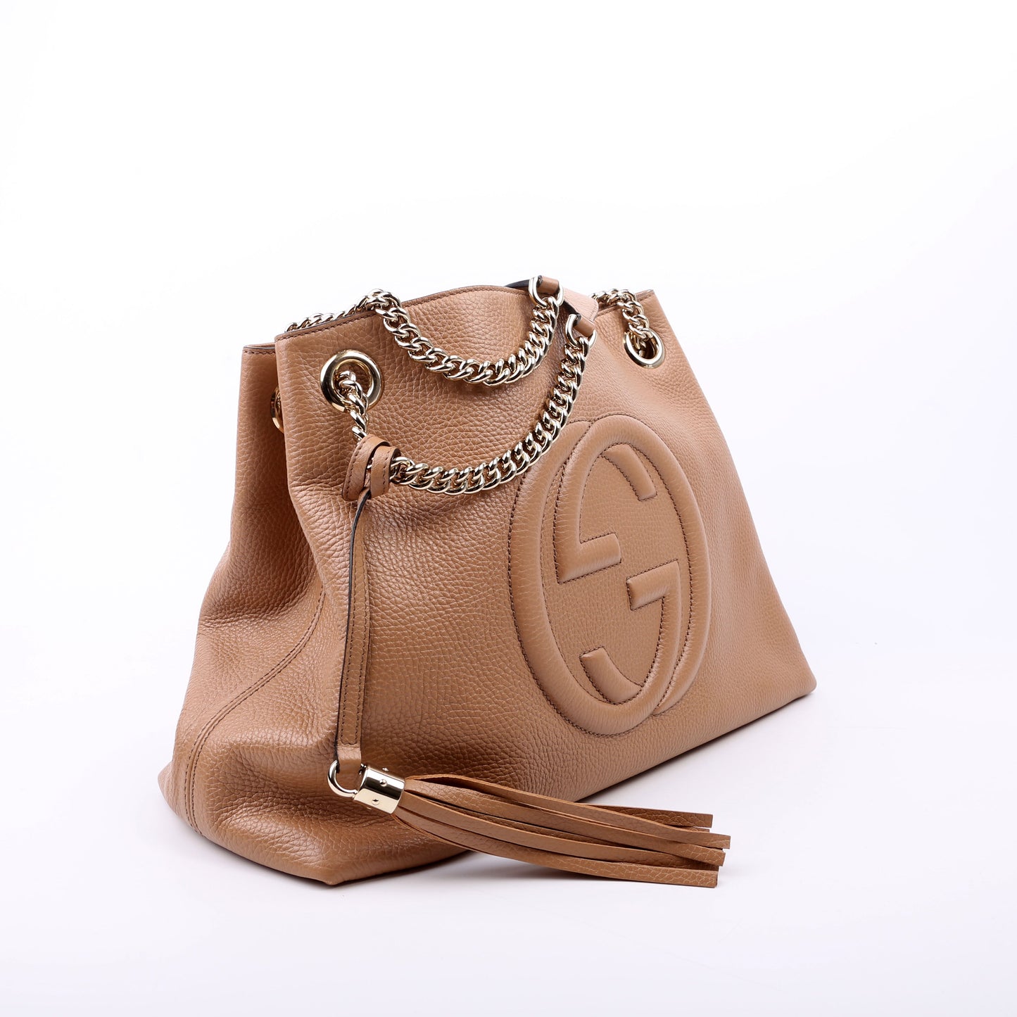 Gucci Soho Newer Beige Chain Tote Bag