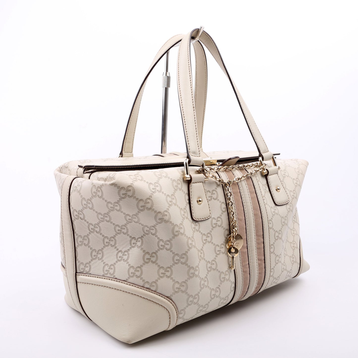 Gucci GG Treasure Boston White Travel Bag