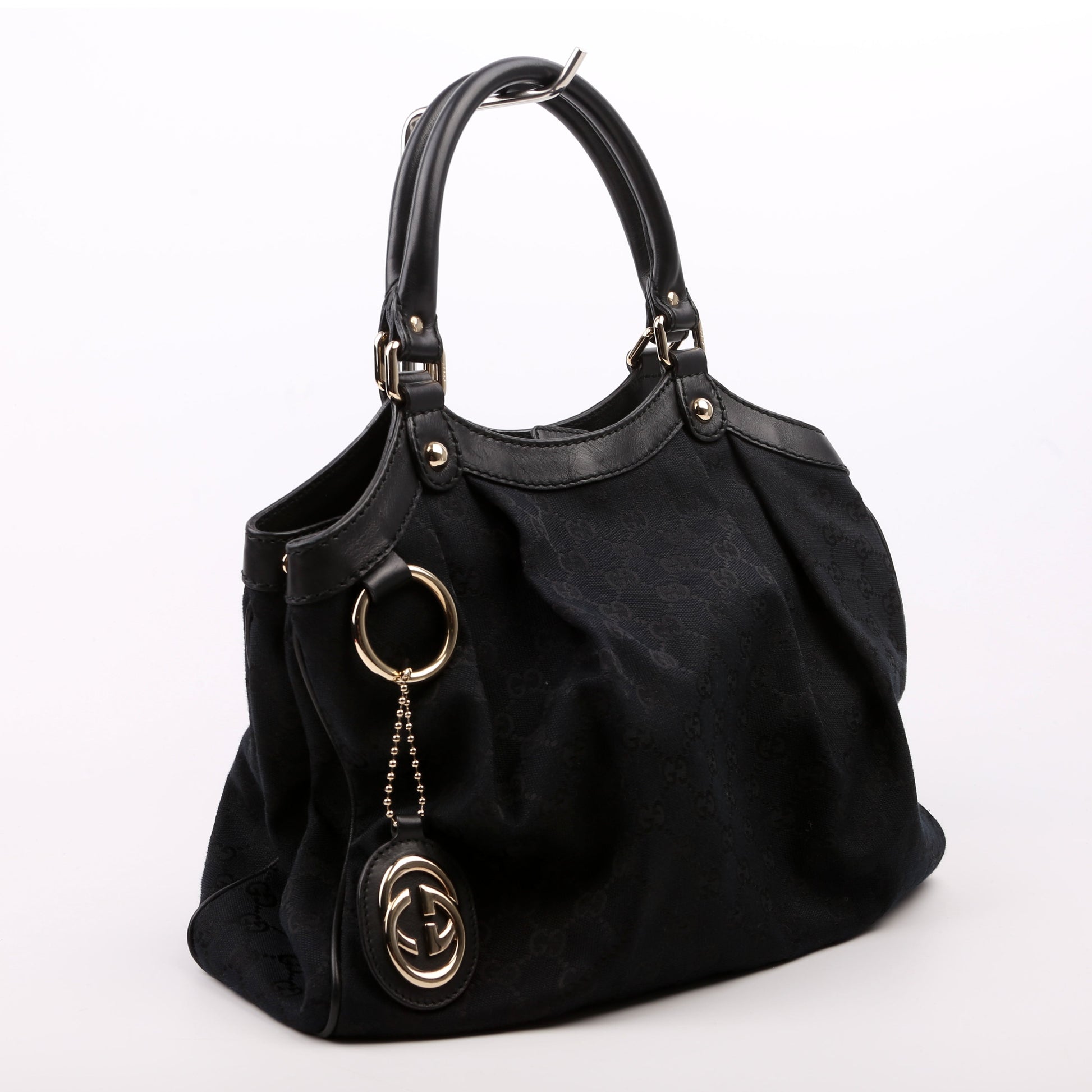 Gucci Sukey GG Canvas Black Medium Travel Bag