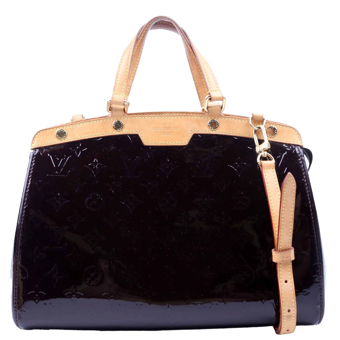 Louis Vuitton Brea PM Burgundy Vernis Handbag