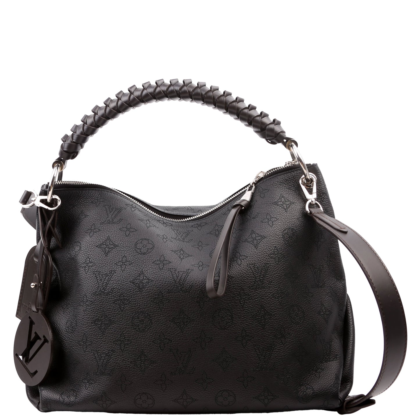 Louis Vuitton Beaubourg Hobo MM Mahina Black Shoulder Bag