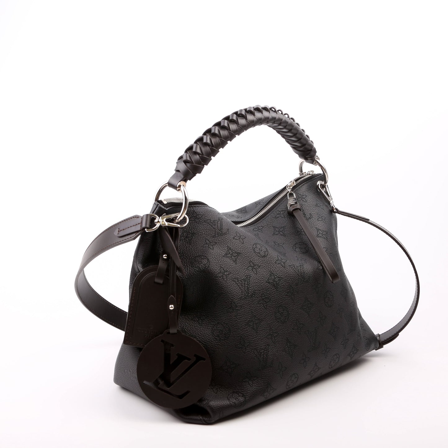 Louis Vuitton Beaubourg Hobo MM Mahina Black Shoulder Bag