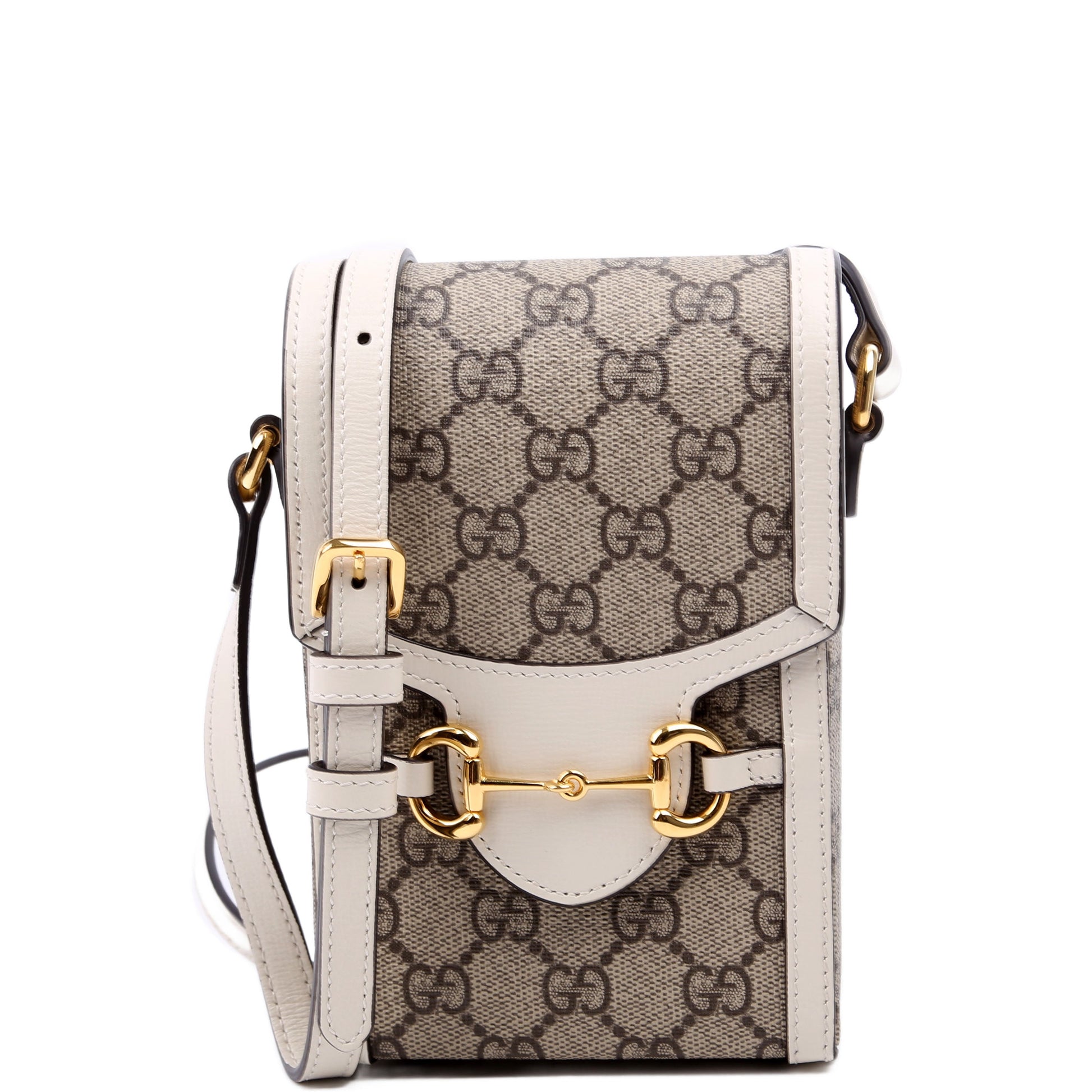 Gucci Horsebit GG Supreme White Mini Travel Bag