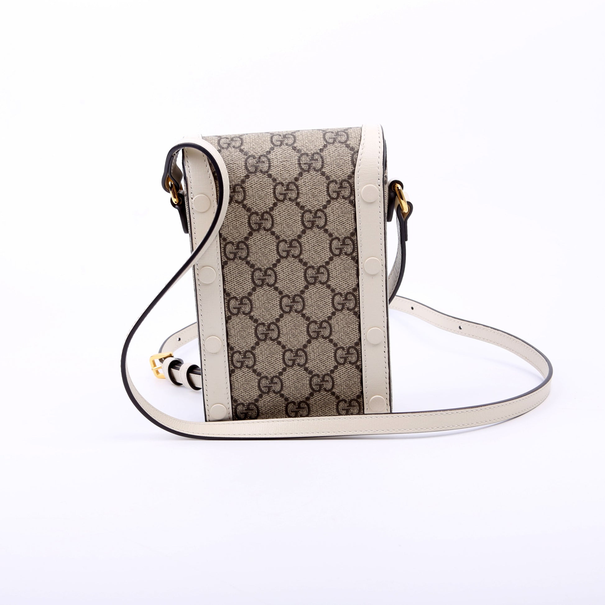 Gucci Horsebit GG Supreme White Mini Travel Bag
