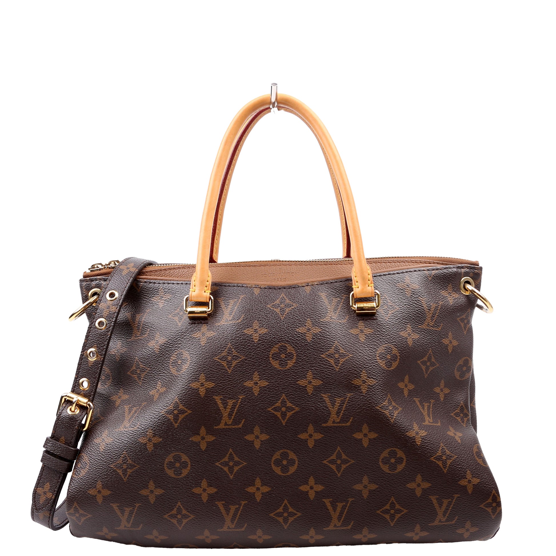 Louis Vuitton Pallas Side Monogram Canvas Brown Tote Bag