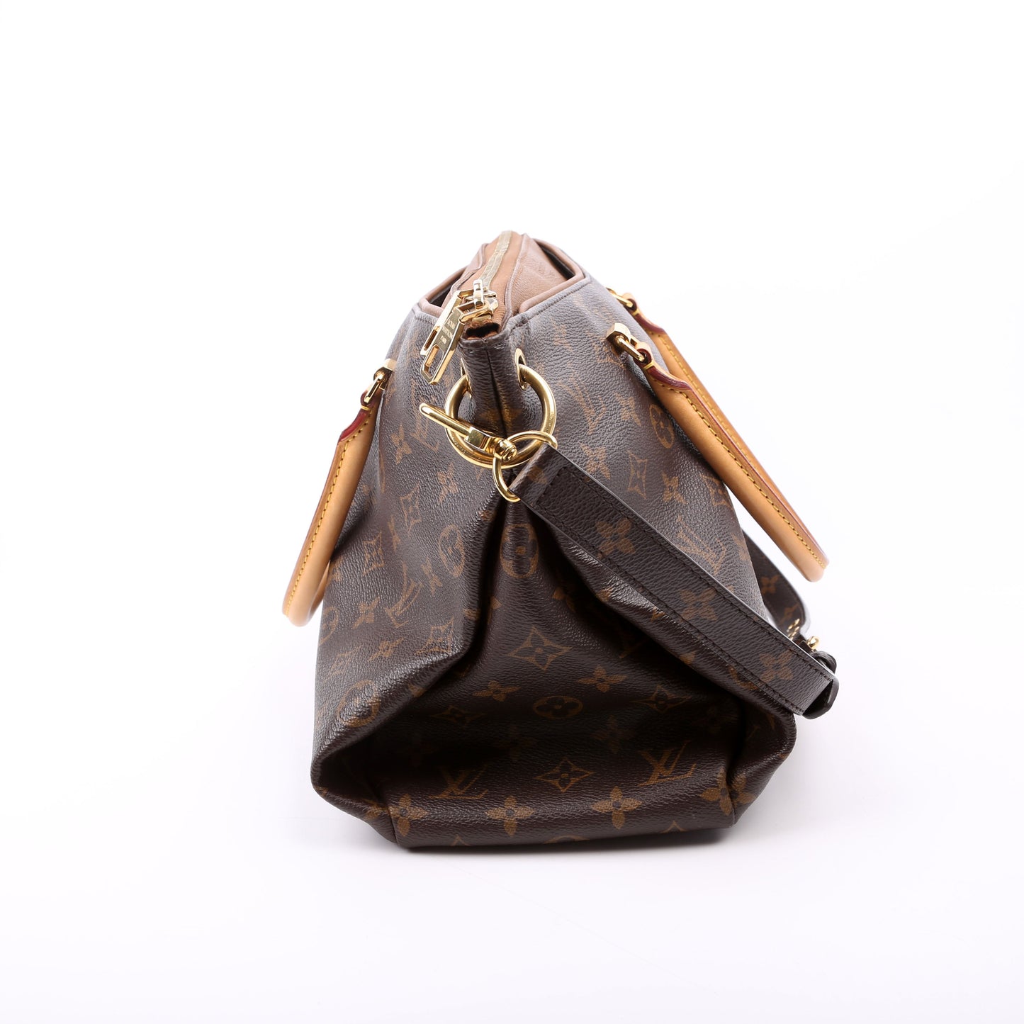 Louis Vuitton Pallas Side Monogram Canvas Brown Tote Bag