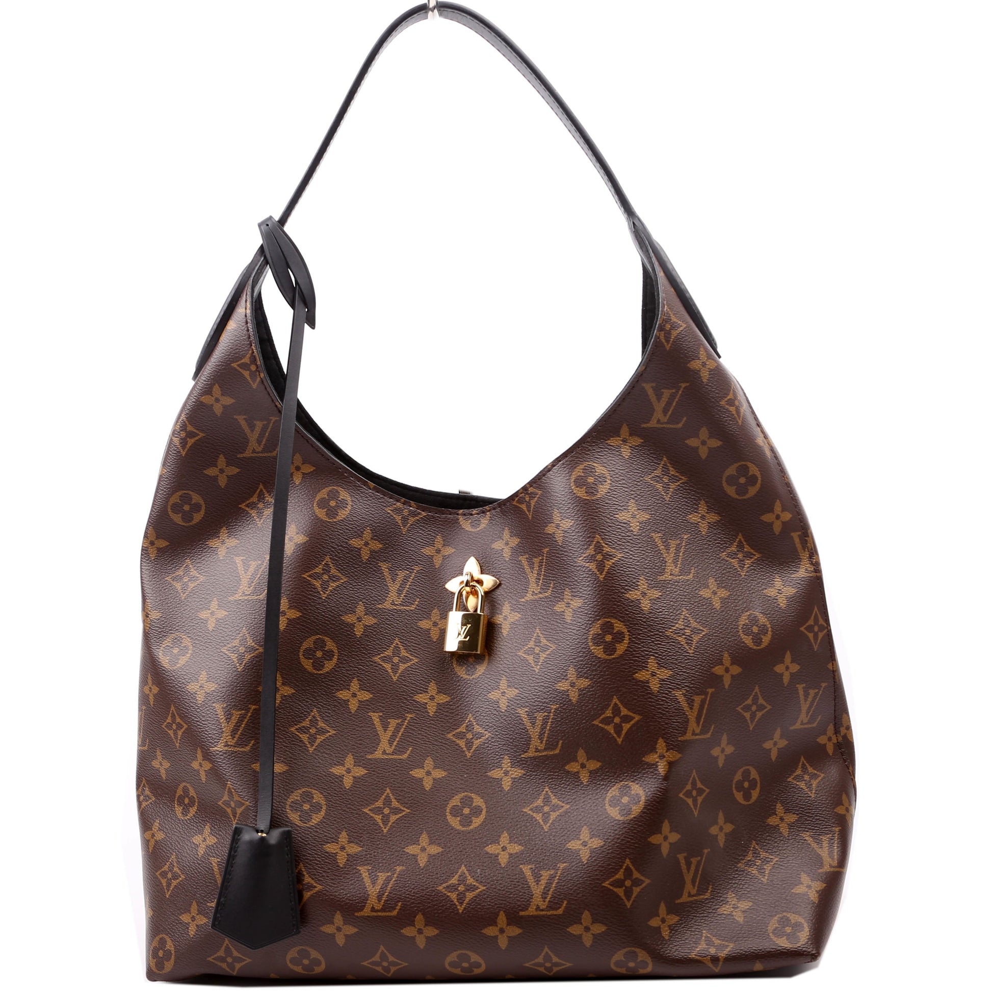 Louis Vuitton Flower Hobo Monogram Black Shoulder Bag Monogram Black
