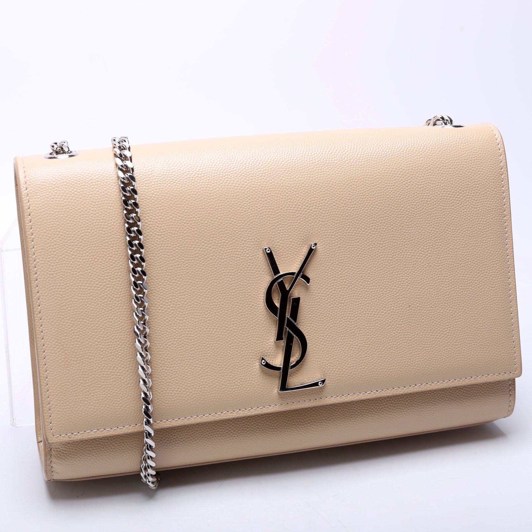 YSL Saint Laurent Saint Laurent Kate Satchel Grain Bag Tan Medium Travel Bag