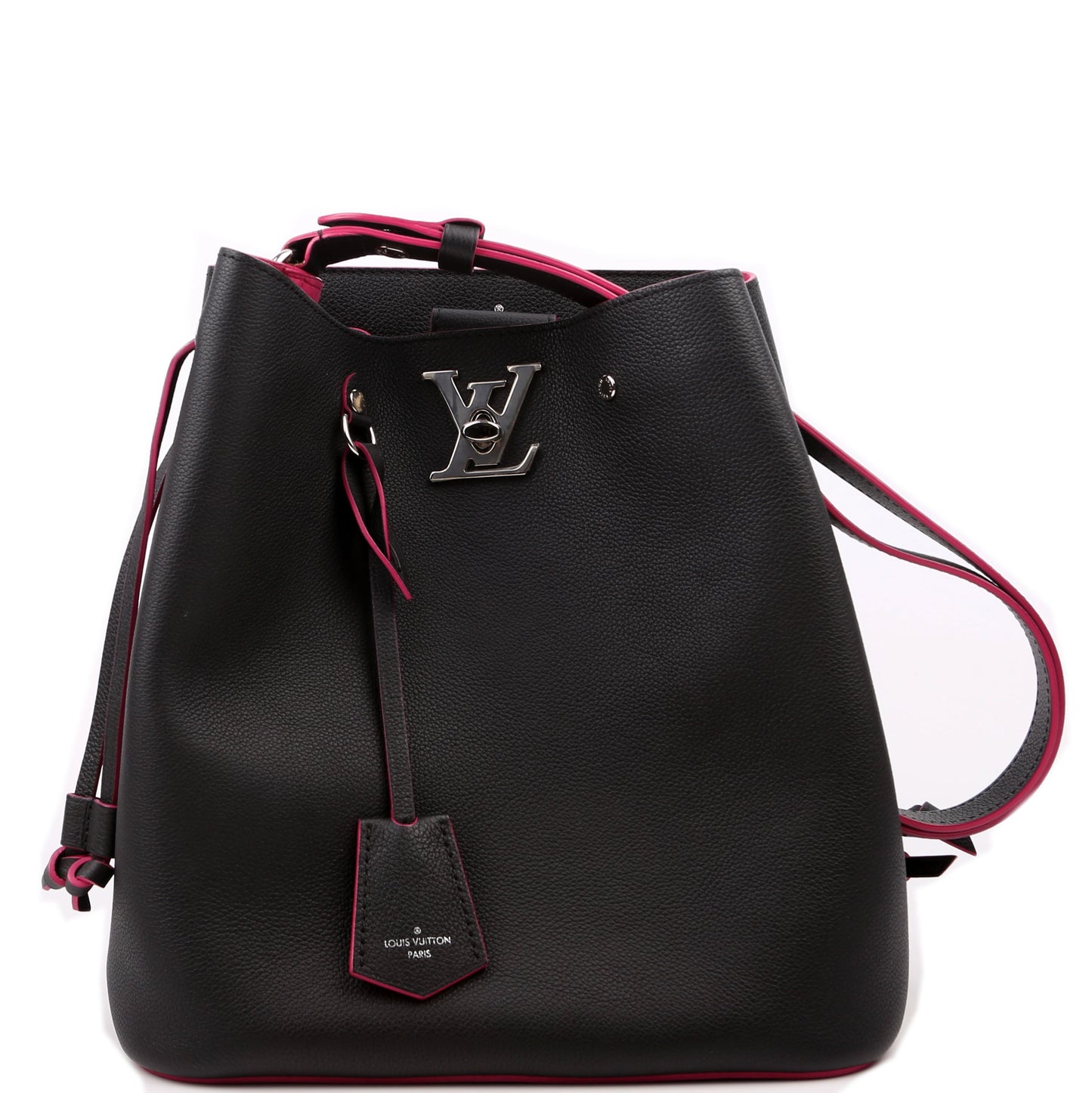 Louis Vuitton Lockme Black Pink Bucket Bag