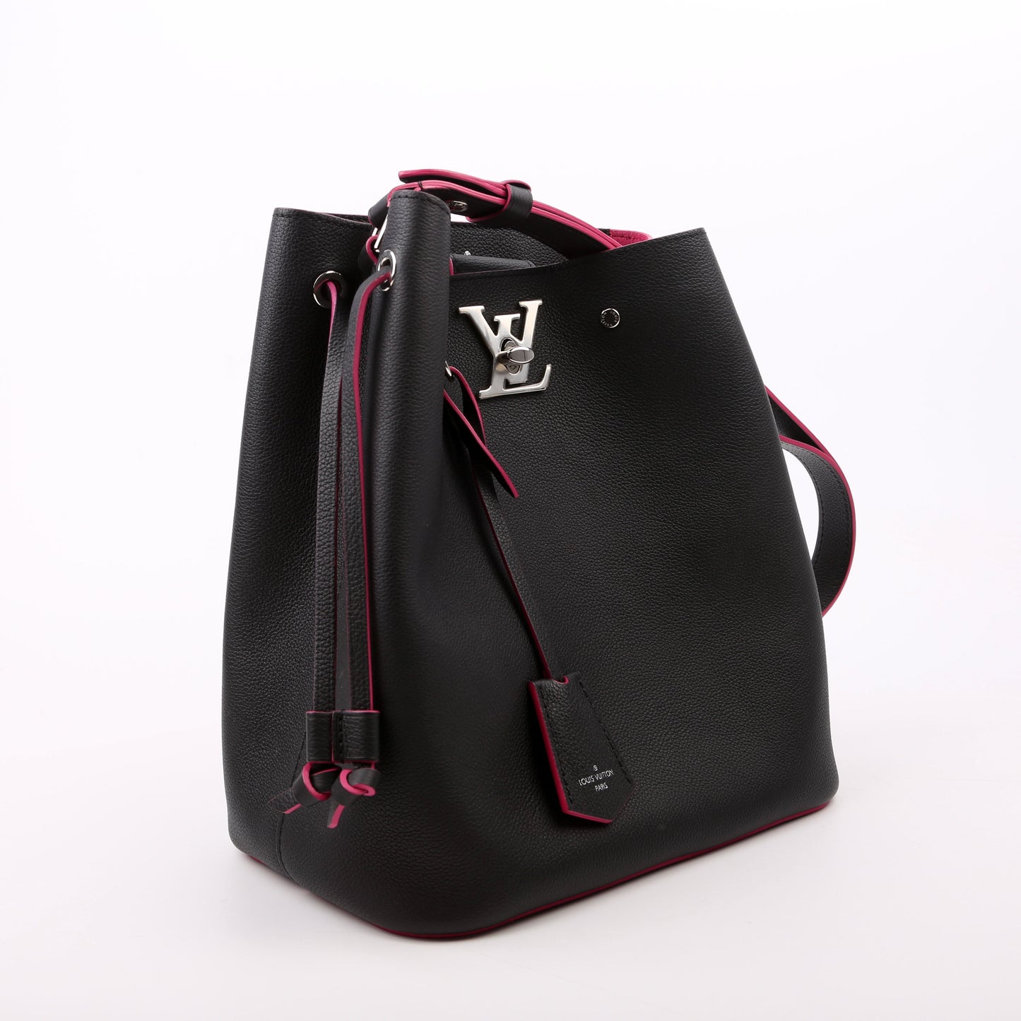 Louis Vuitton Lockme Black Pink Bucket Bag