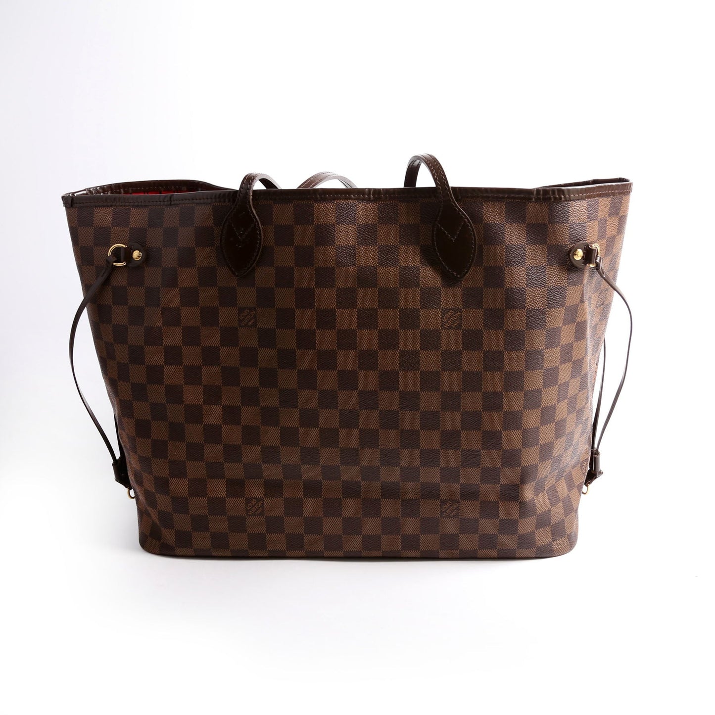 Louis Vuitton Neverfull GM Ebene Damier Red Tote Bag Red 1