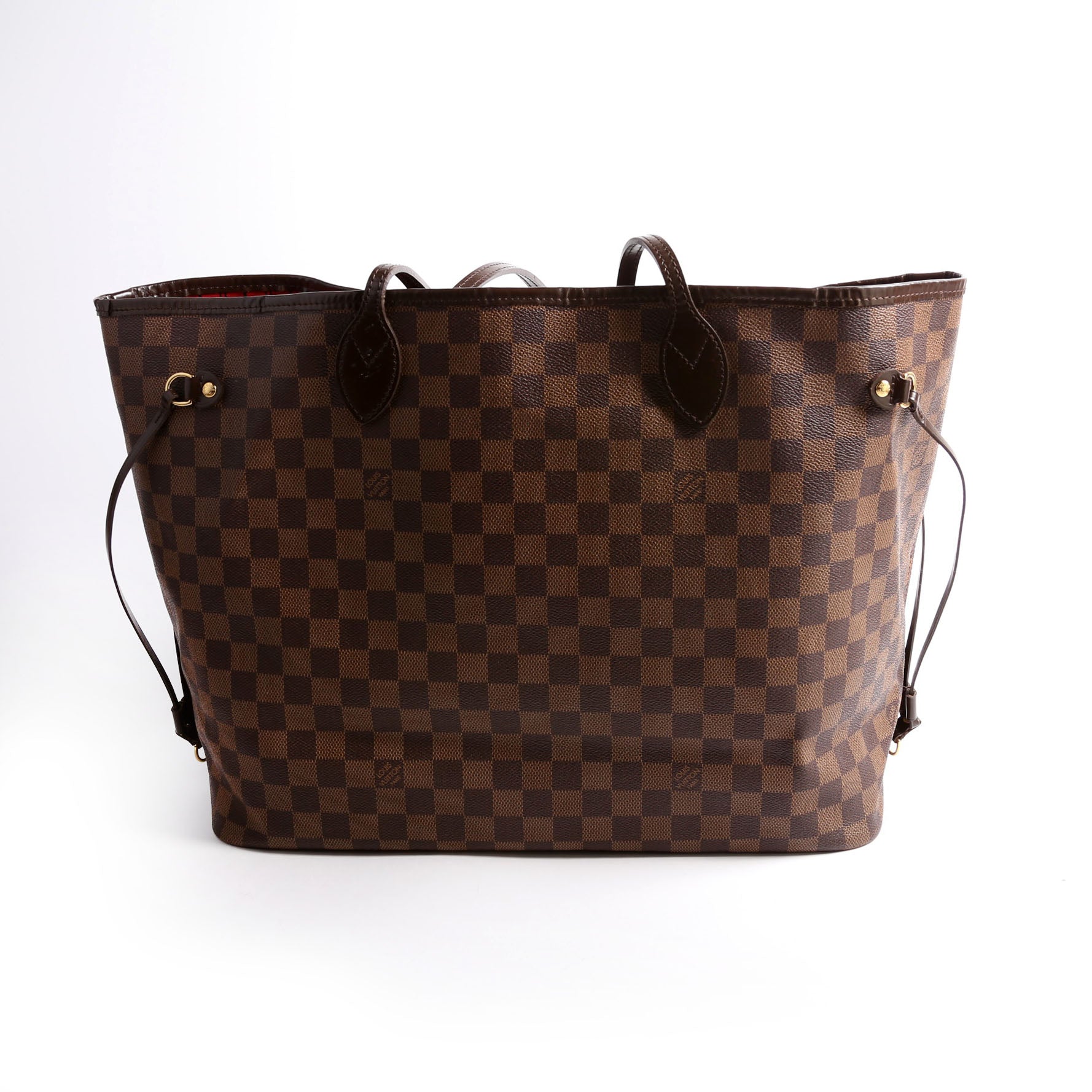Louis Vuitton Neverfull GM Ebene Damier Red Tote Bag Red 1