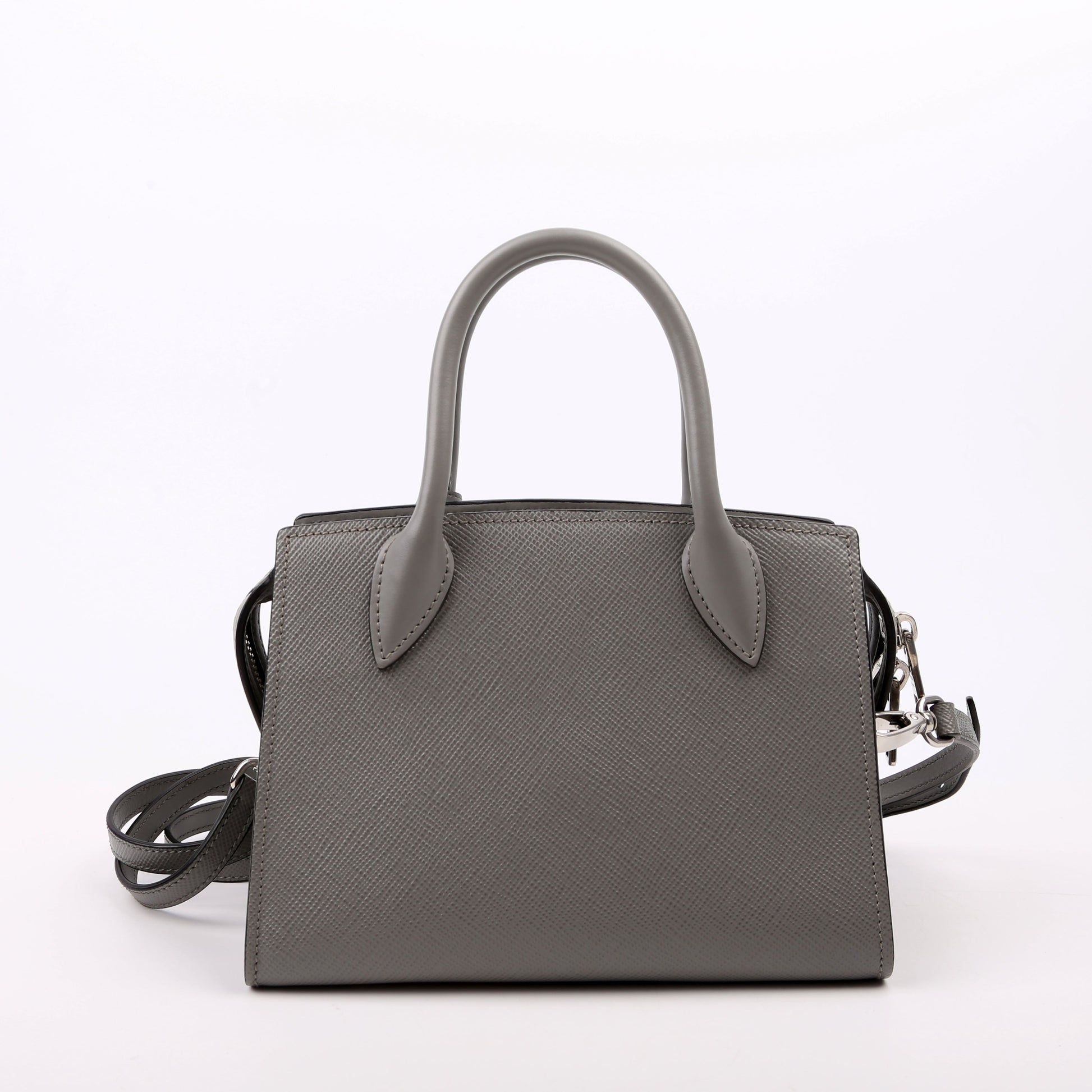 Prada Kristen Saffiano Satchel Grey Bag Travel Bag