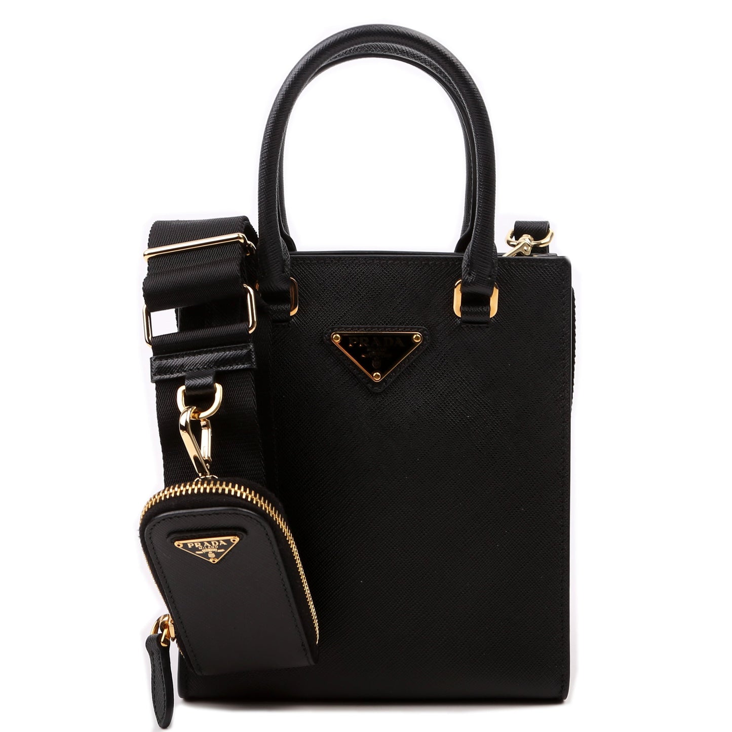 Prada Saffiano Handblack Bag Small Travel Bag
