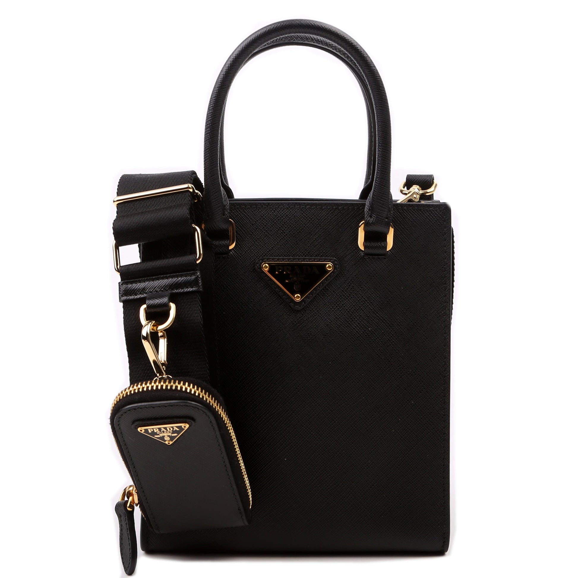 Prada Saffiano Handblack Bag Small Travel Bag