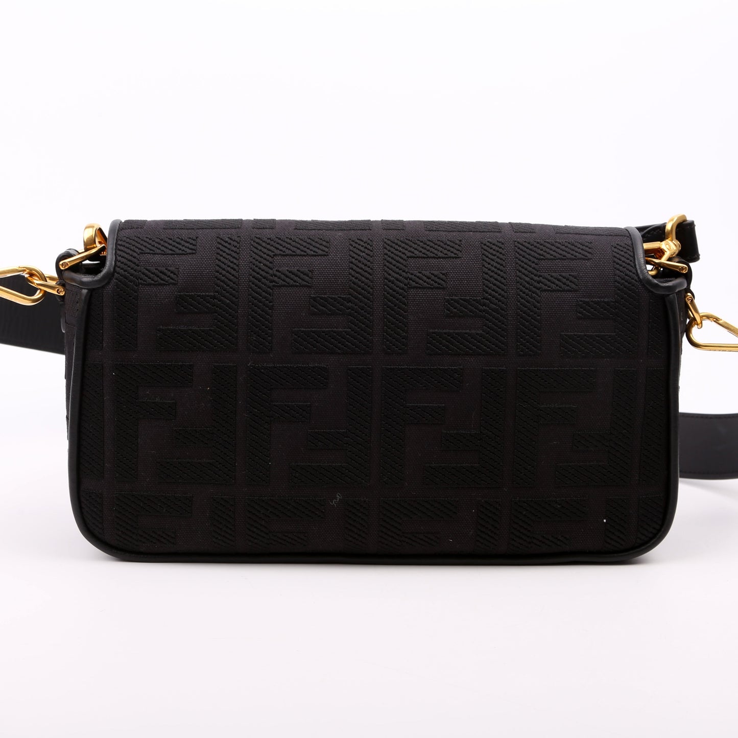 Fendi Ff Jacquarduette Bag Black Travel Bag