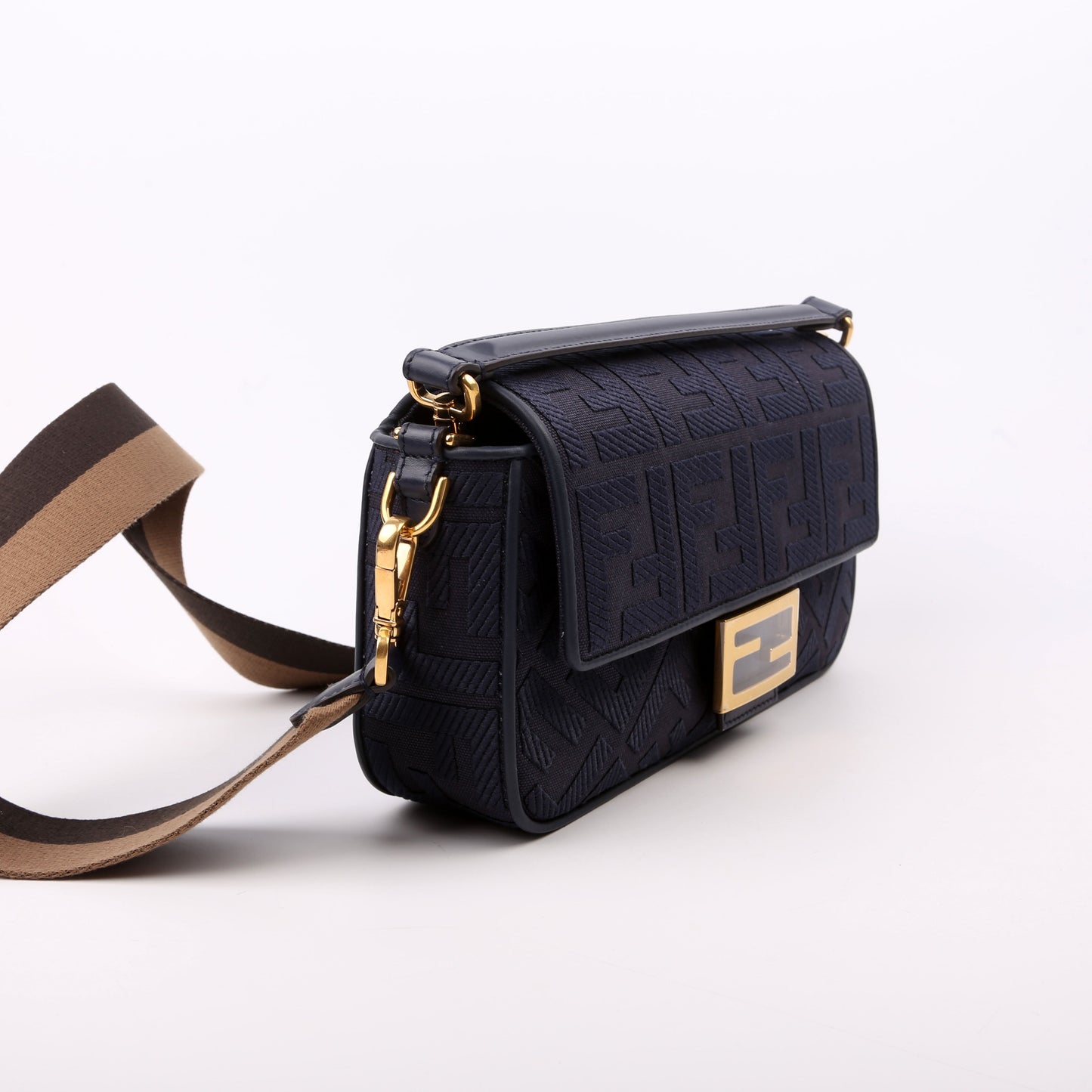 Fendi Ff Jacquarduette Bag Navy Travel Bag