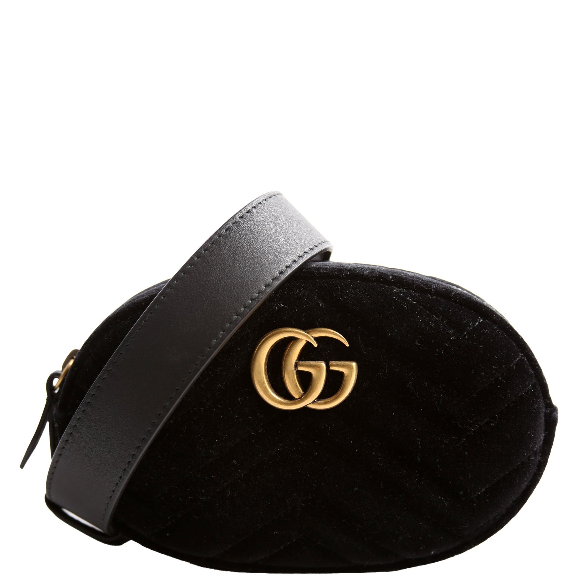 Gucci Marmont Velvet Black Belt