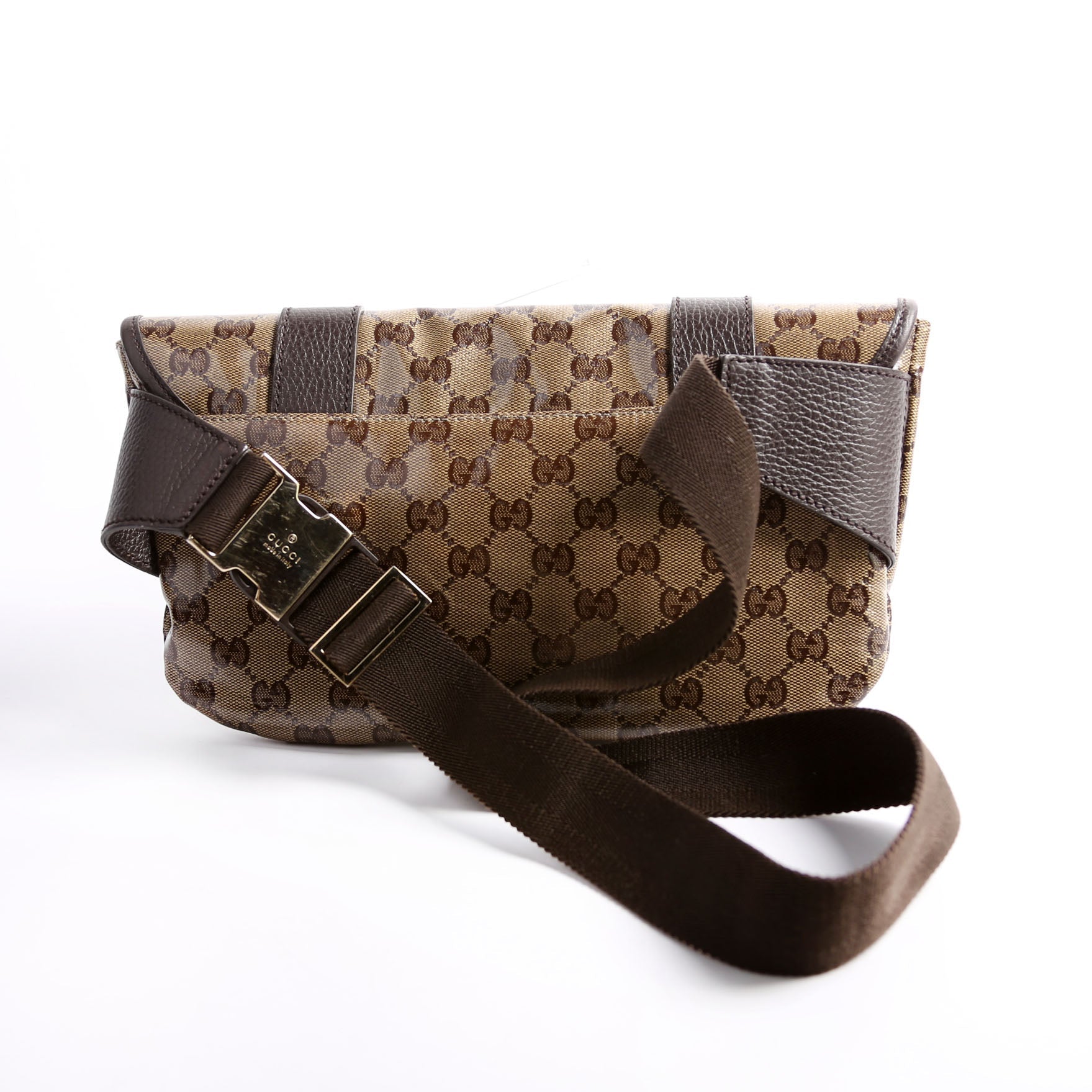 Gucci GG Crystal Waist Brown Belt