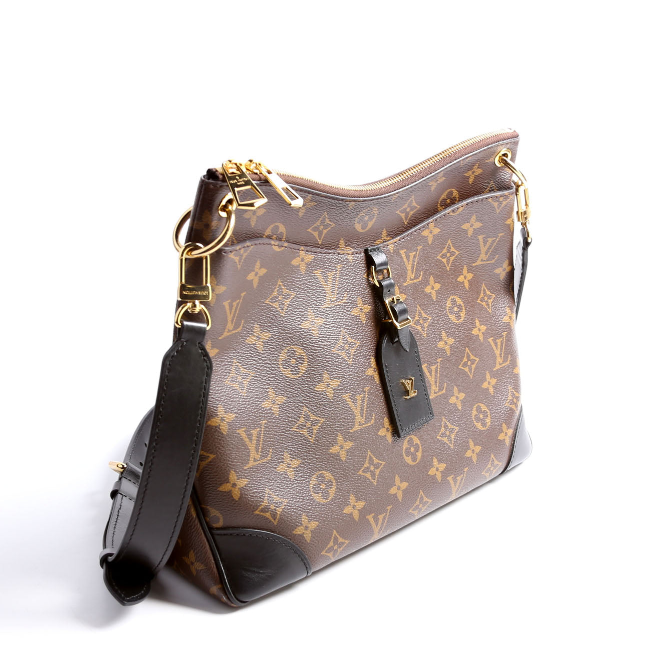 Louis Vuitton Odeon NM MM Monogram Black Handbag