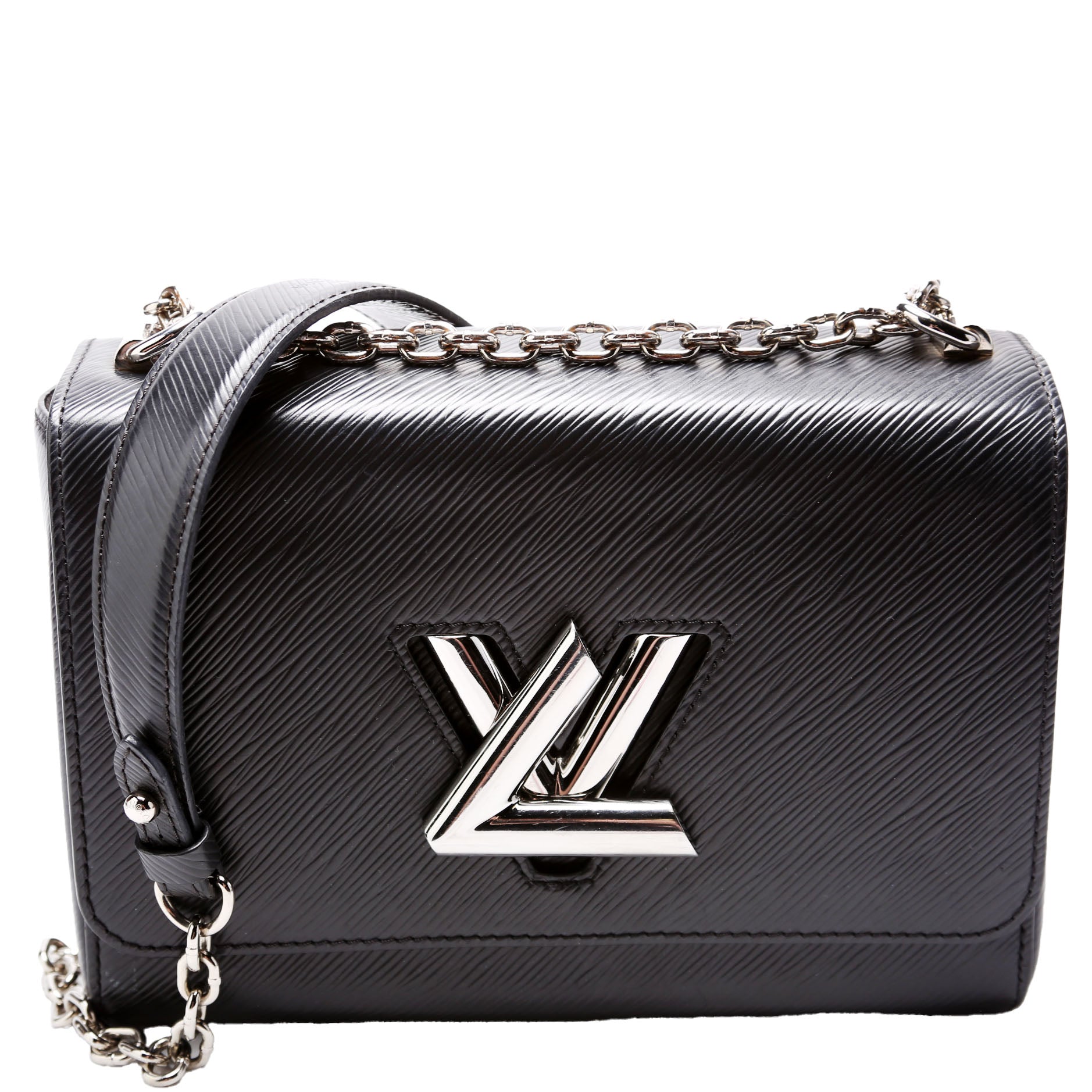Louis Vuitton Twist Black MM Epi Handbag Black 1